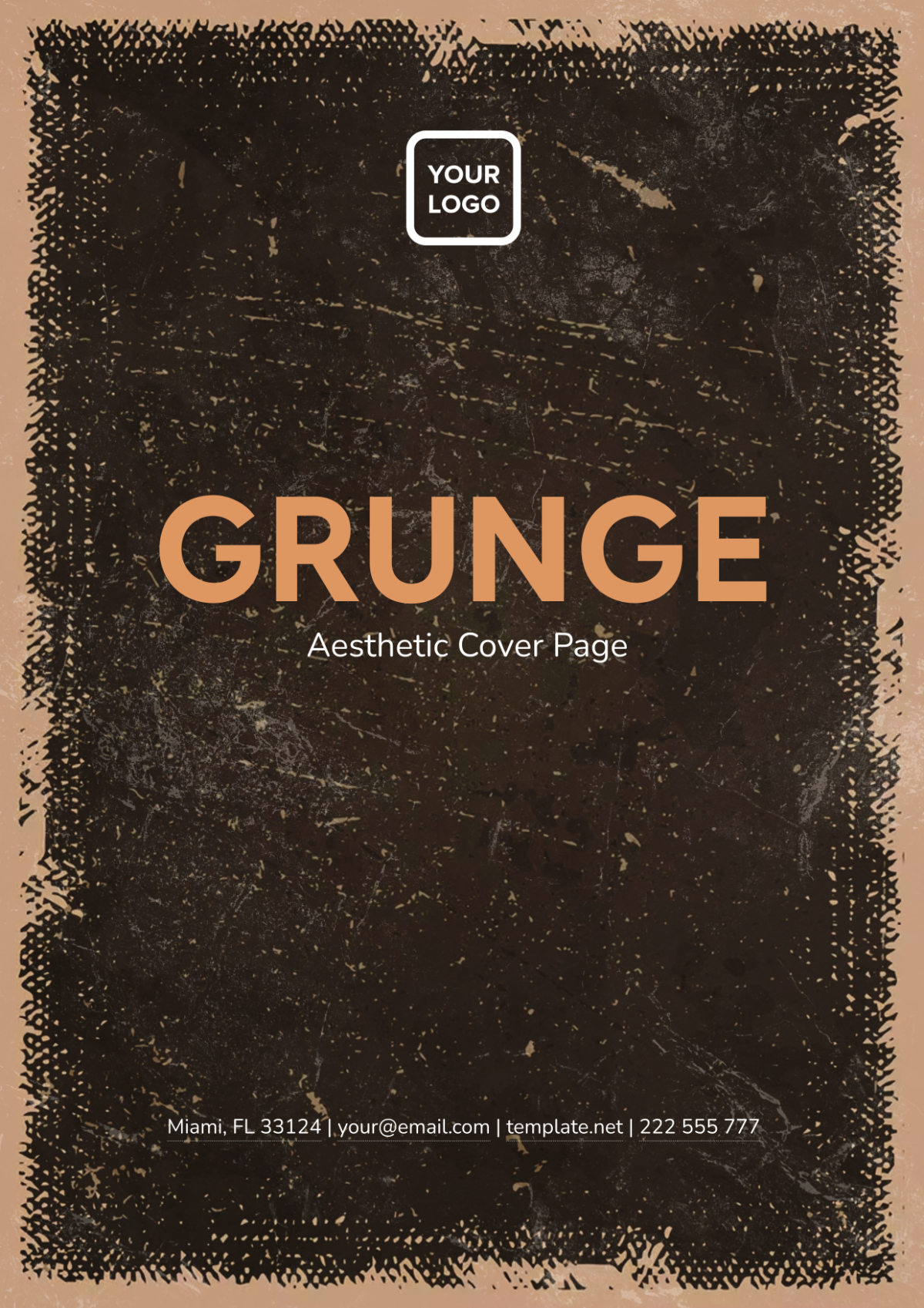 Grunge Aesthetic Cover Page Template