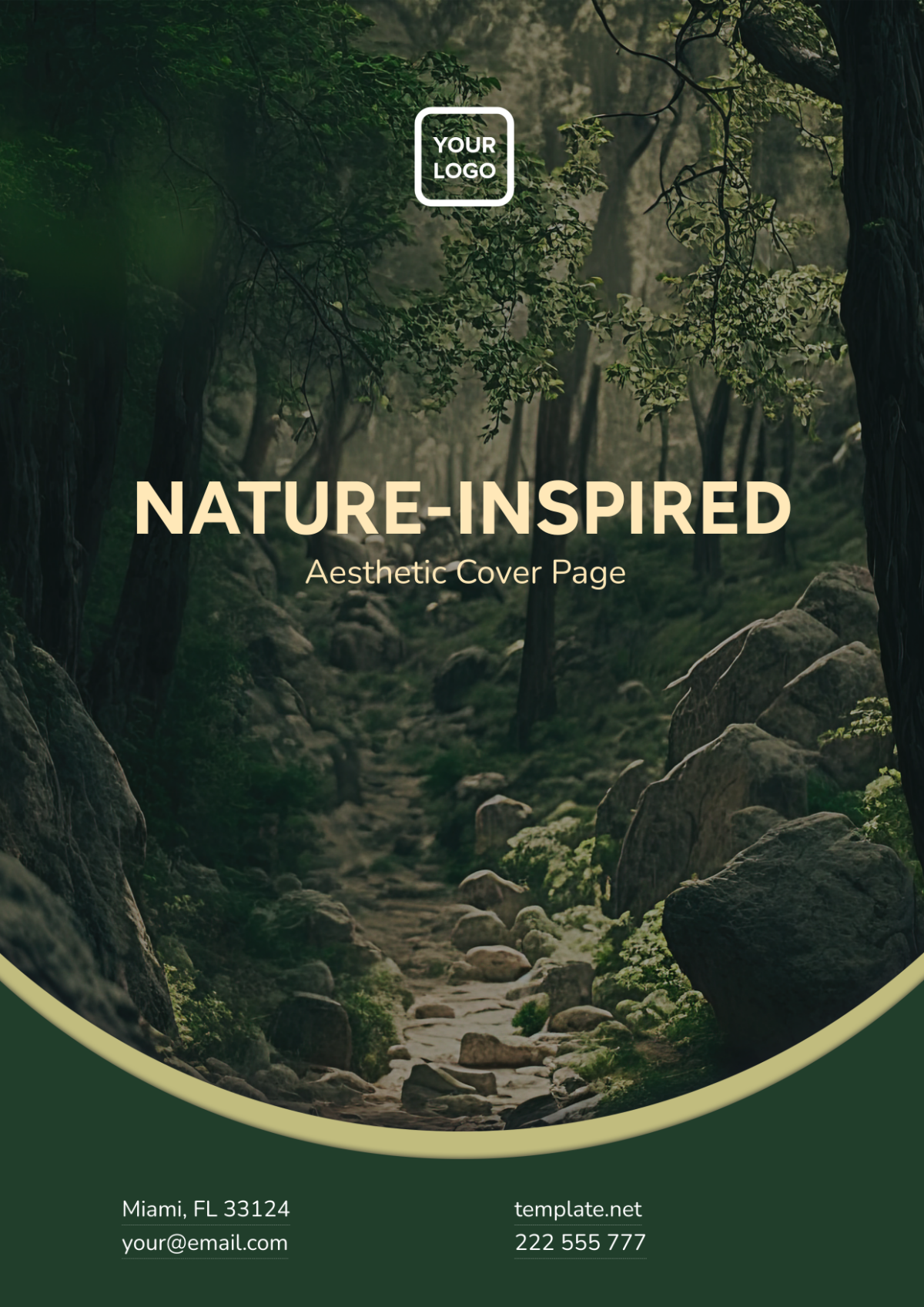 Nature-Inspired Aesthetic Cover Page Template