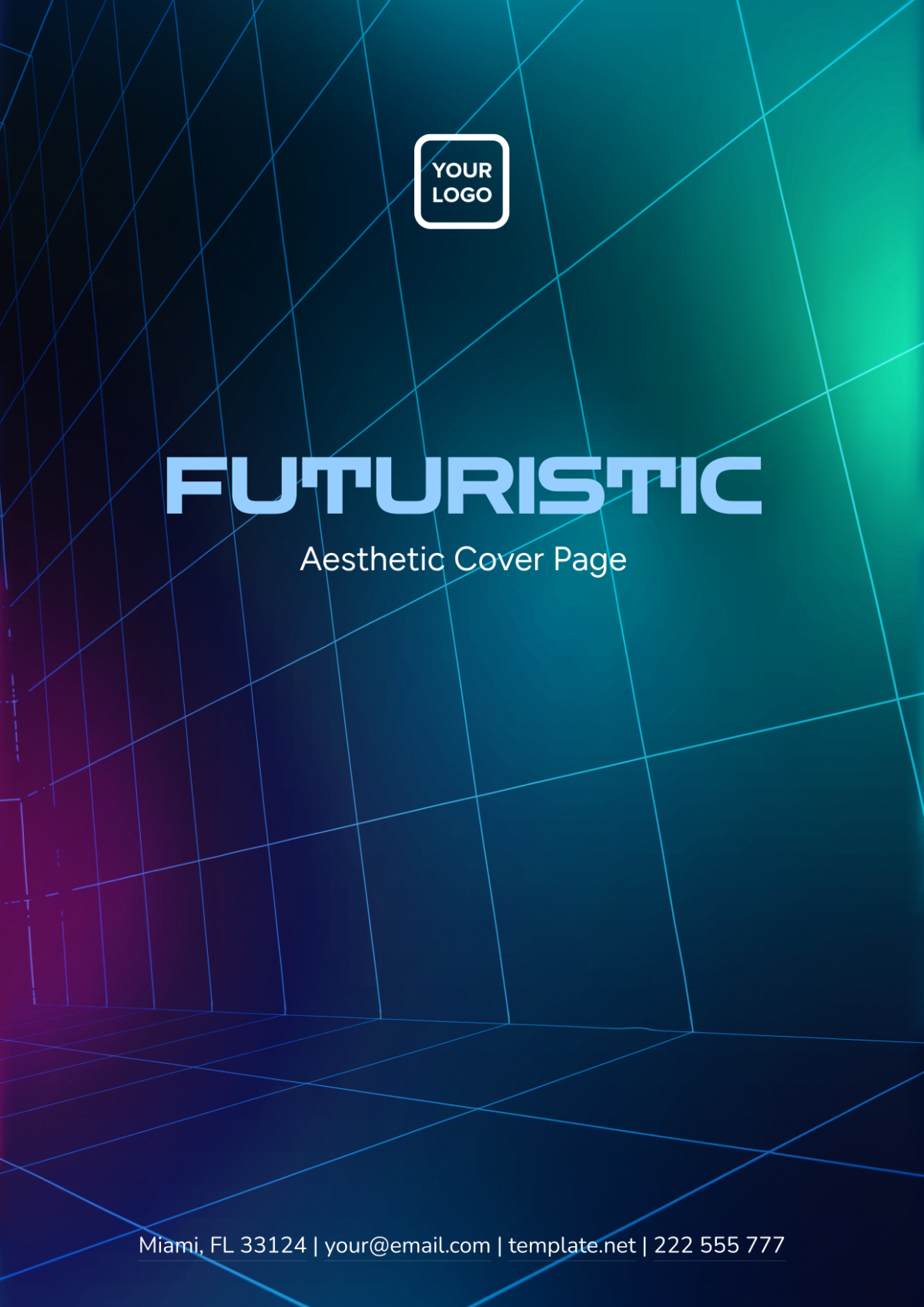 Futuristic Aesthetic Cover Page Template