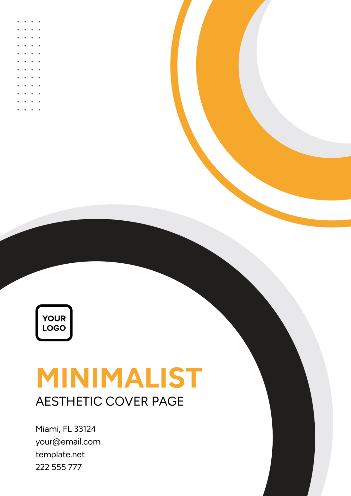 Minimalist Aesthetic Cover Page - Edit Online & Download Example