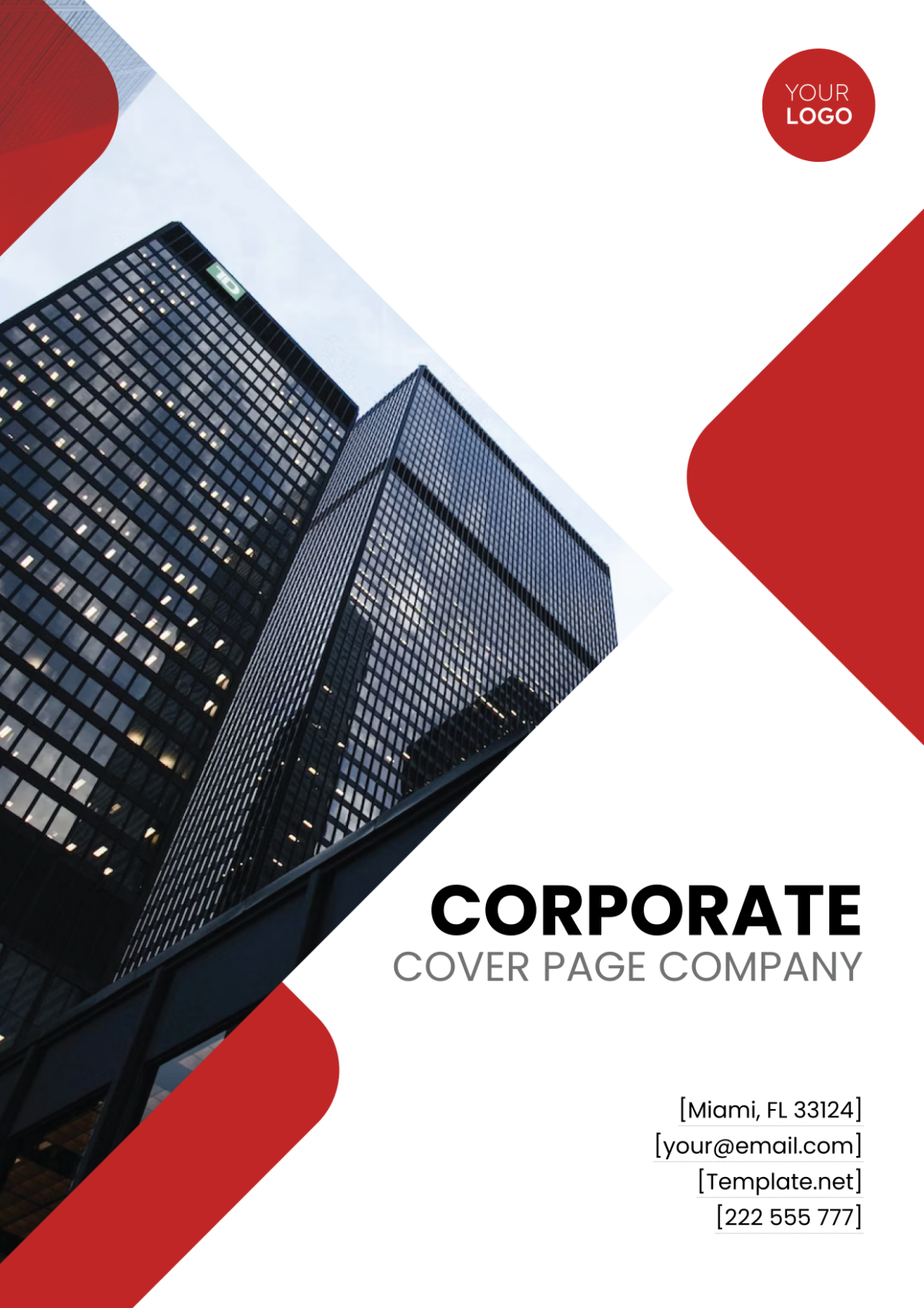 Free Corporate Cover Page Company Template
