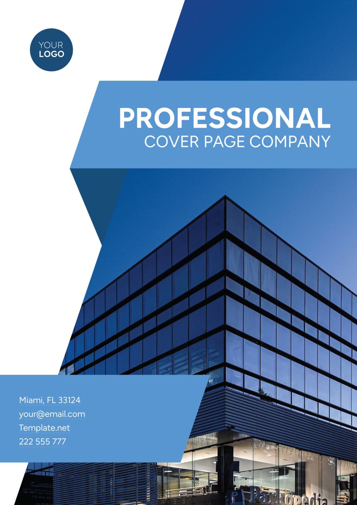 Professional Cover Page Company Template
