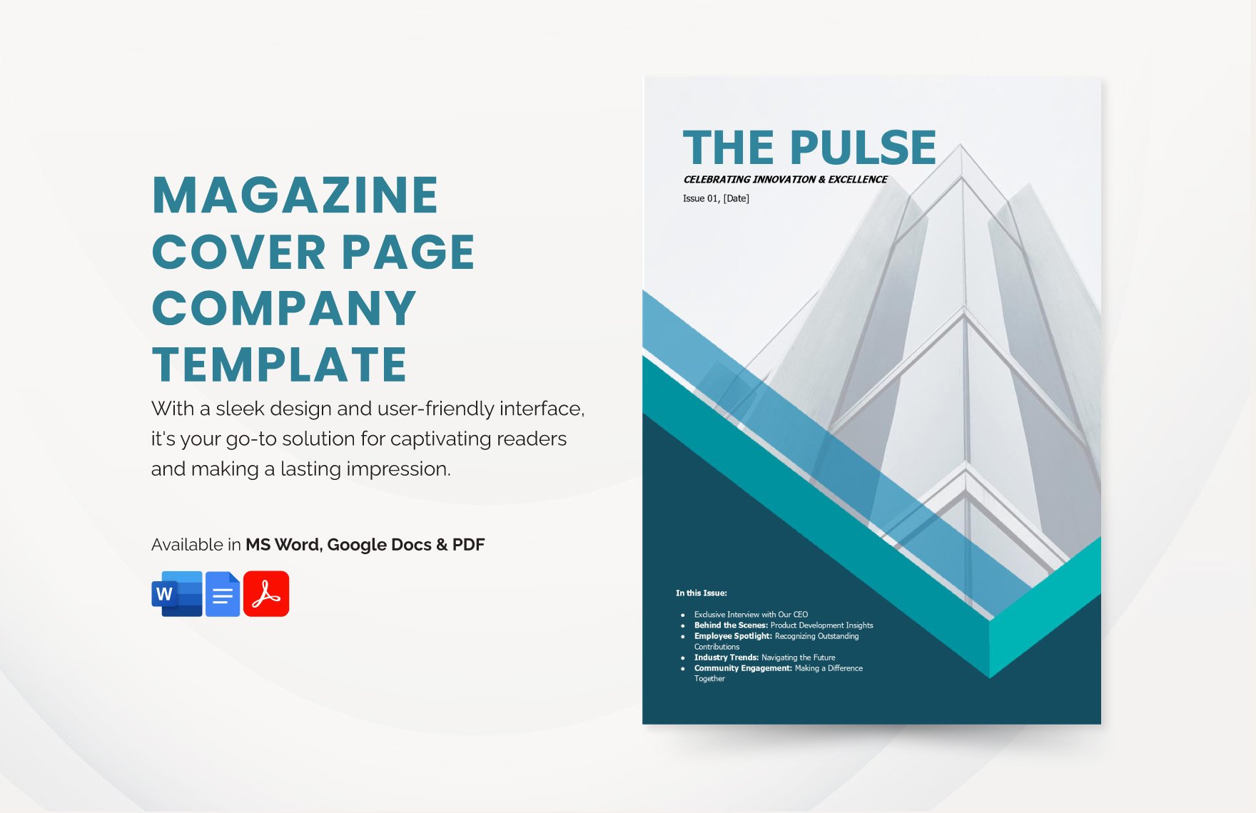 Free Magazine Cover Page Company in Word, Google Docs, PDF