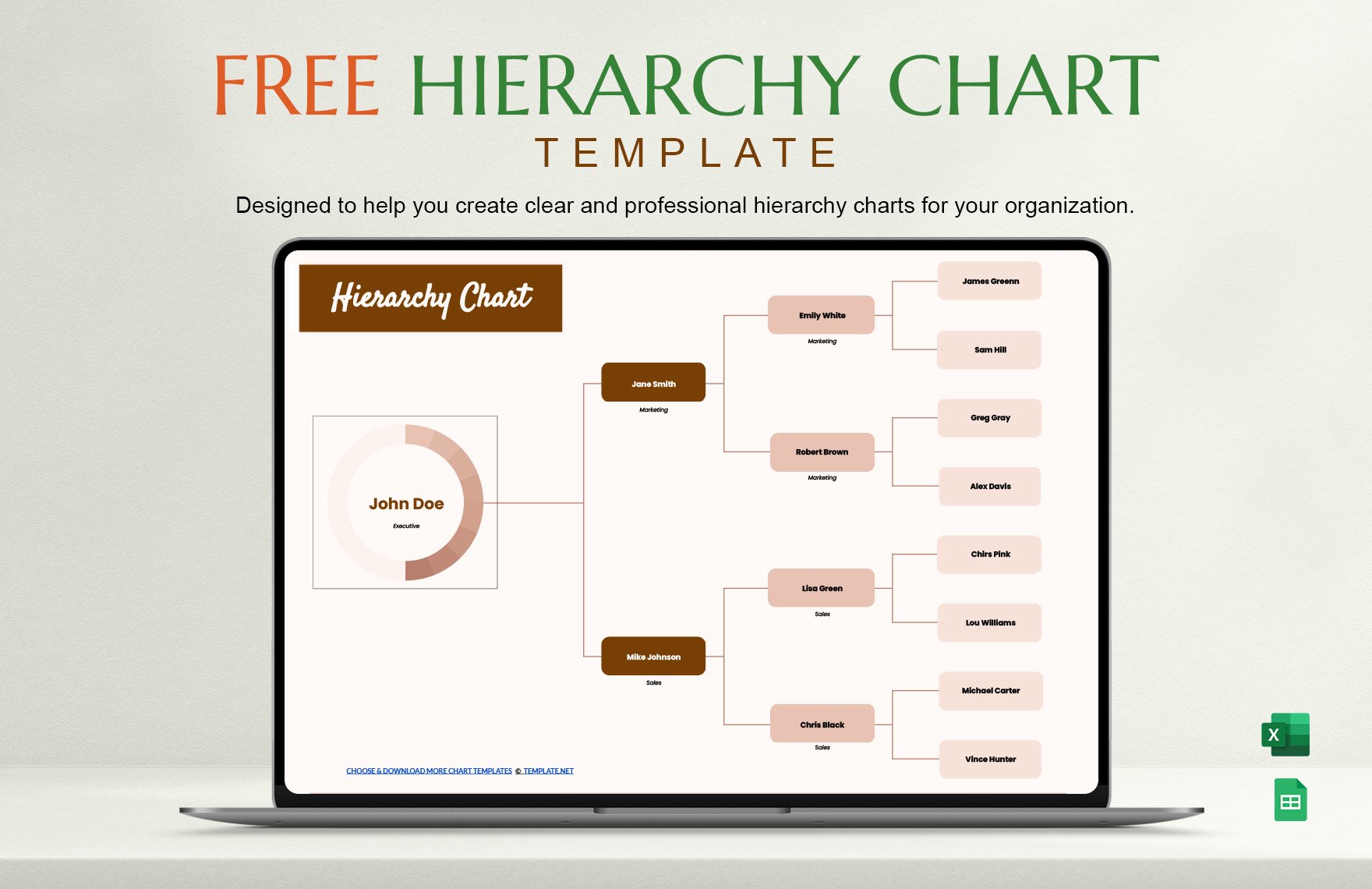 Hierarchy Chart Template
