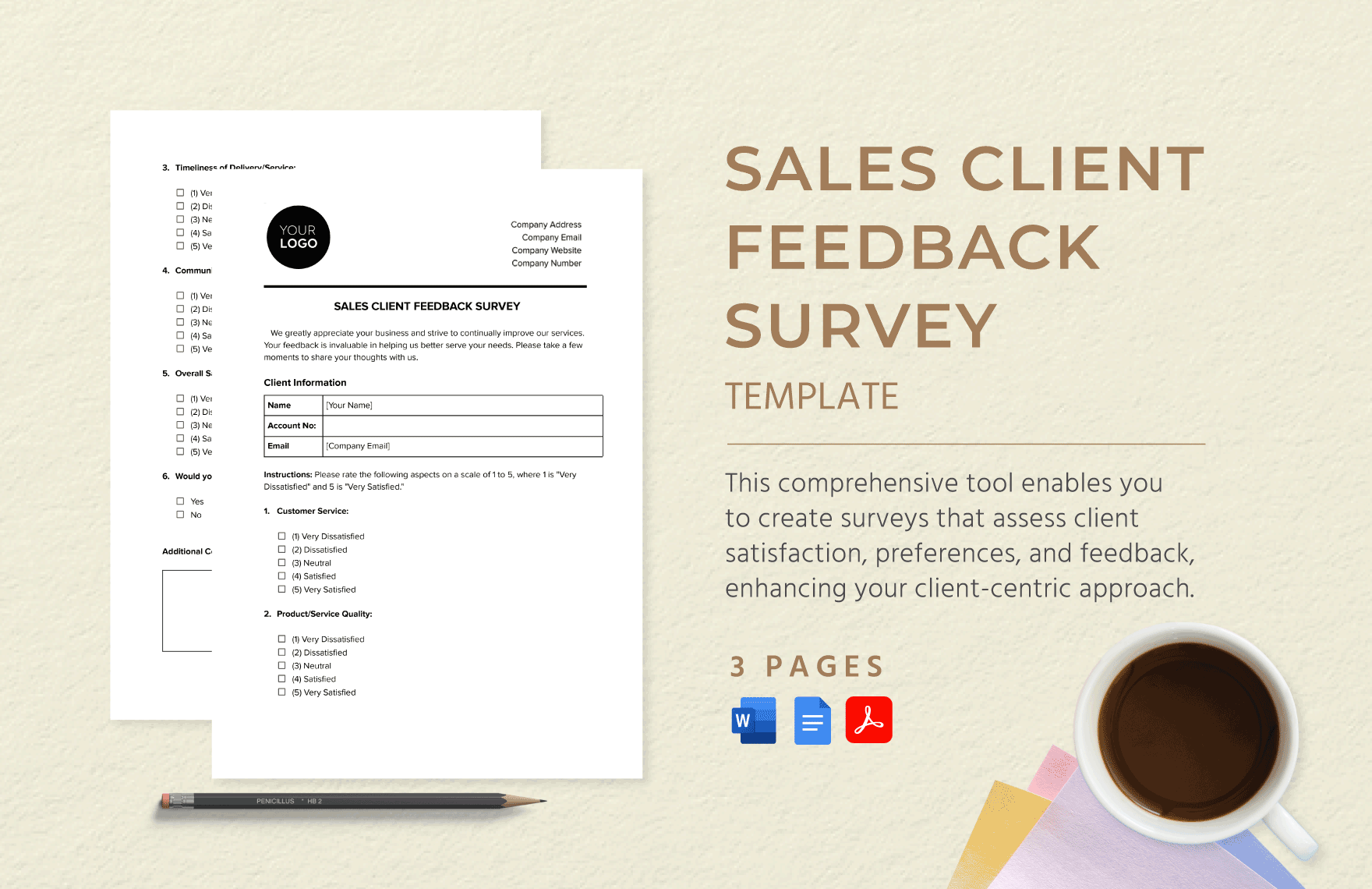 Sales Client Feedback Survey Template