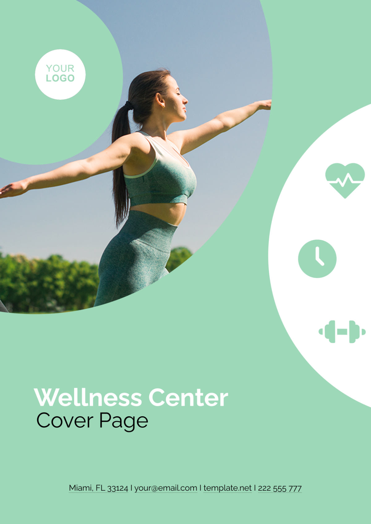 Free Wellness Center Cover Page Address Template