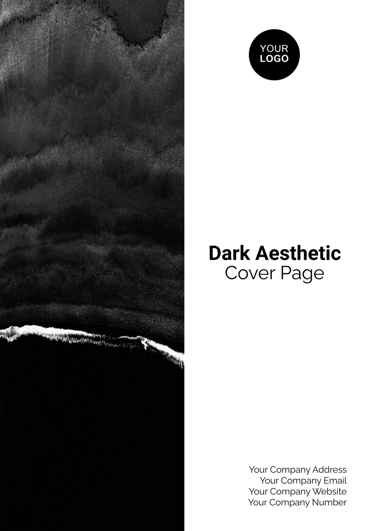 Dark Aesthetic Cover Page