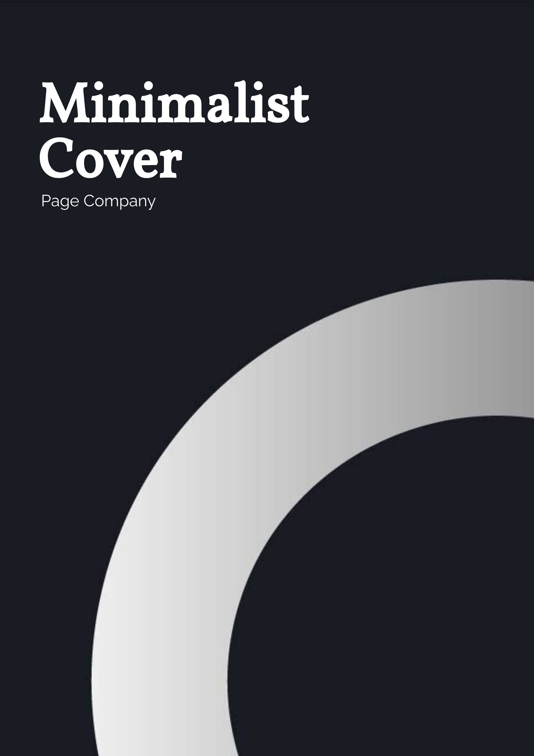Minimalist Cover Page Company Template