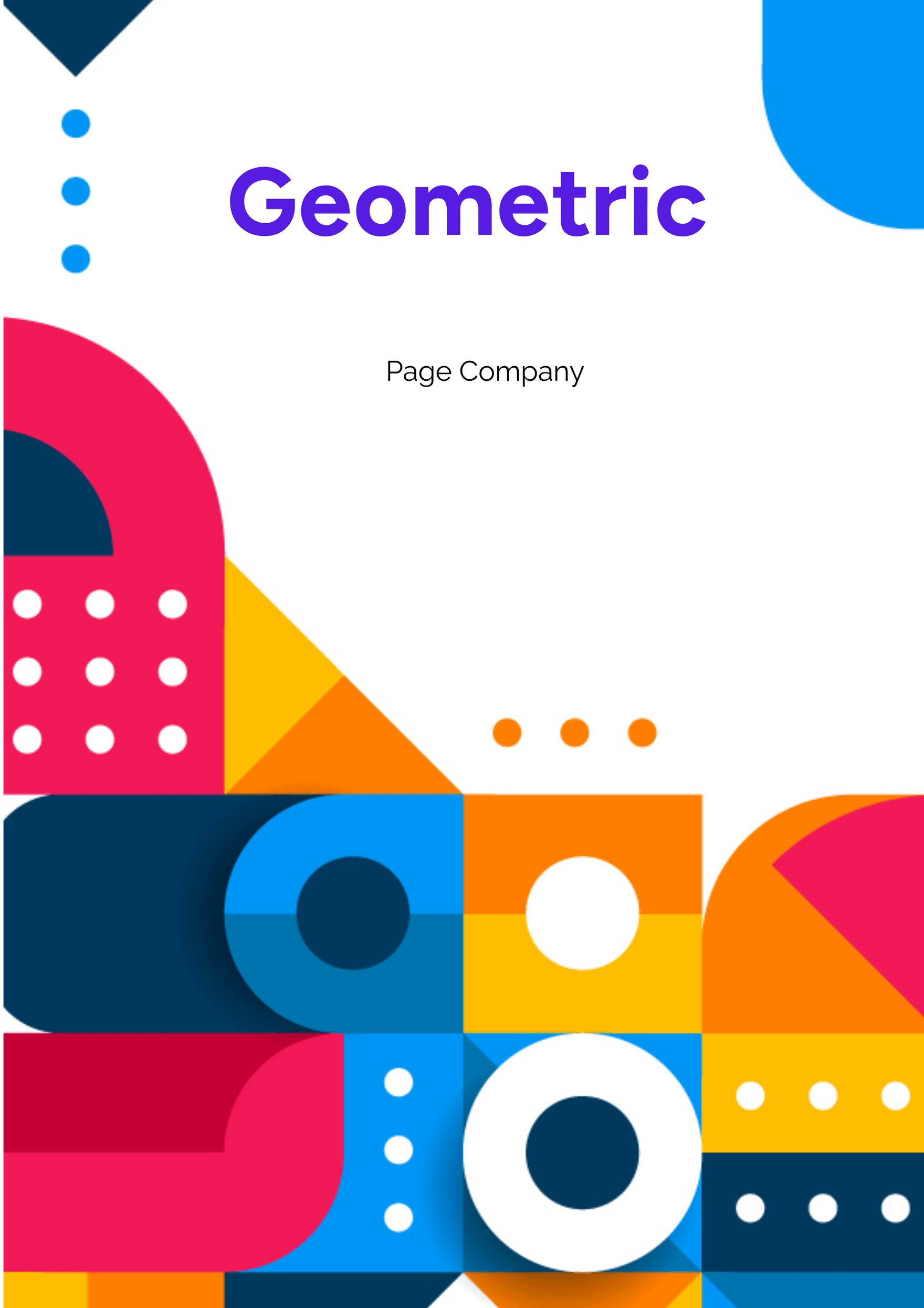 Geometric Cover Page Company Template