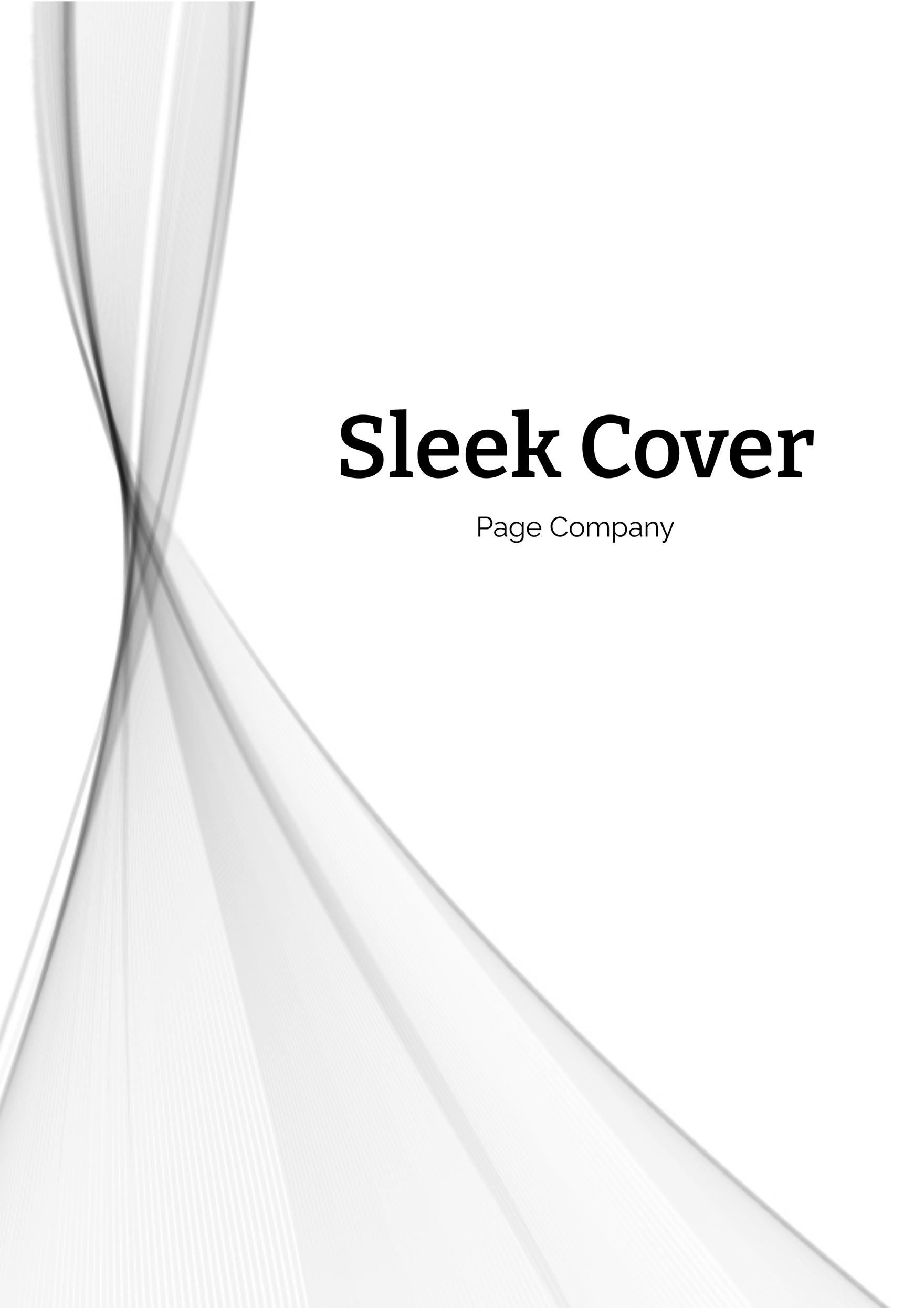 Sleek Cover Page Company Template