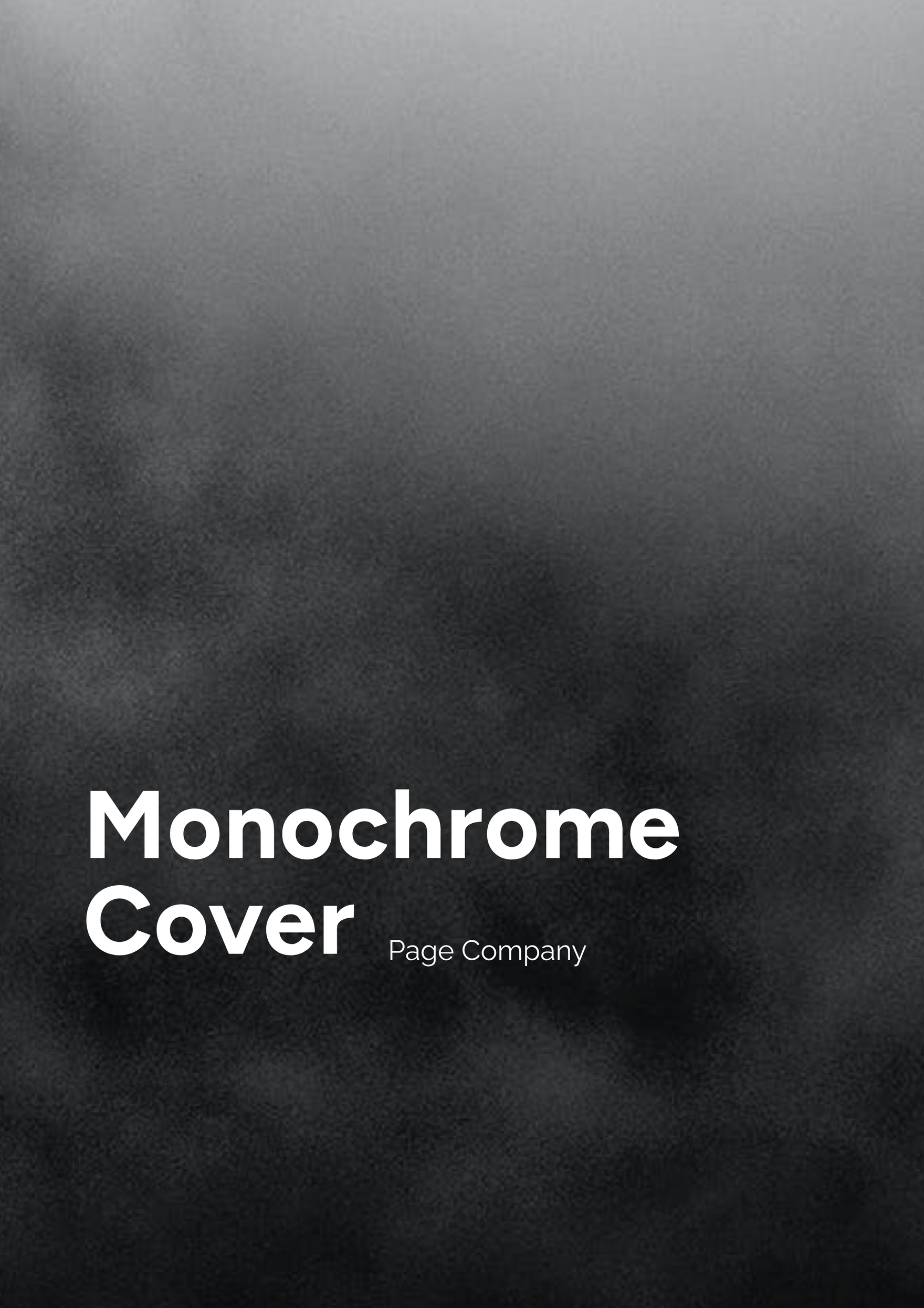 Monochrome Cover Page Company Template