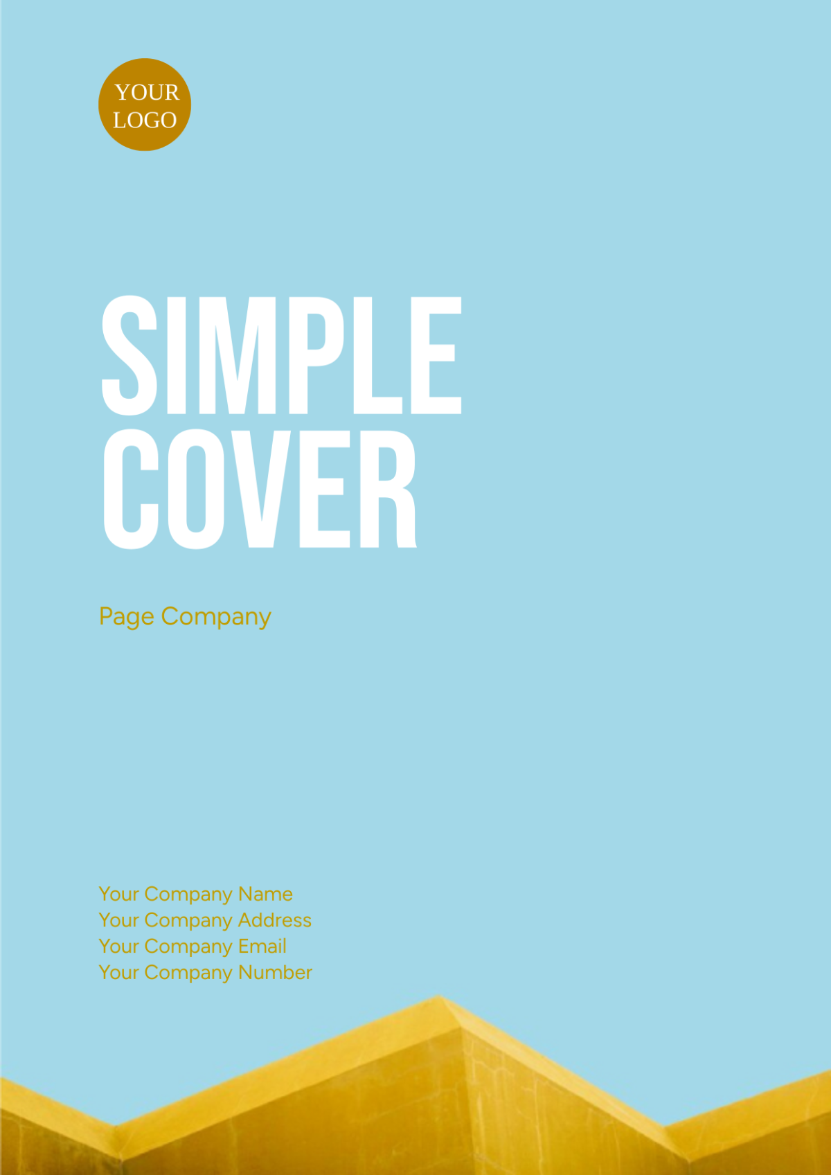 Simple Cover Page Company Template - Edit Online & Download