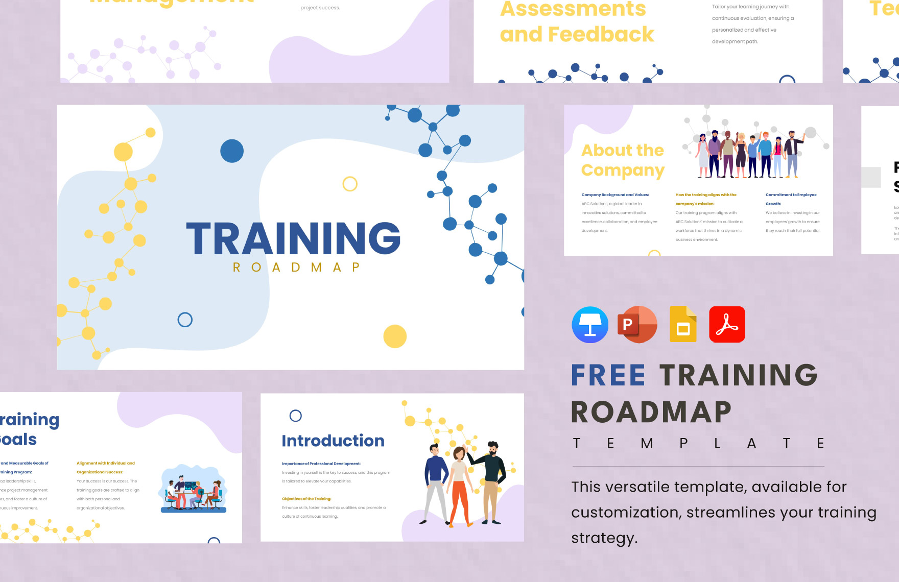 Free Training Roadmap Template in PDF, PowerPoint, Google Slides, Apple Keynote