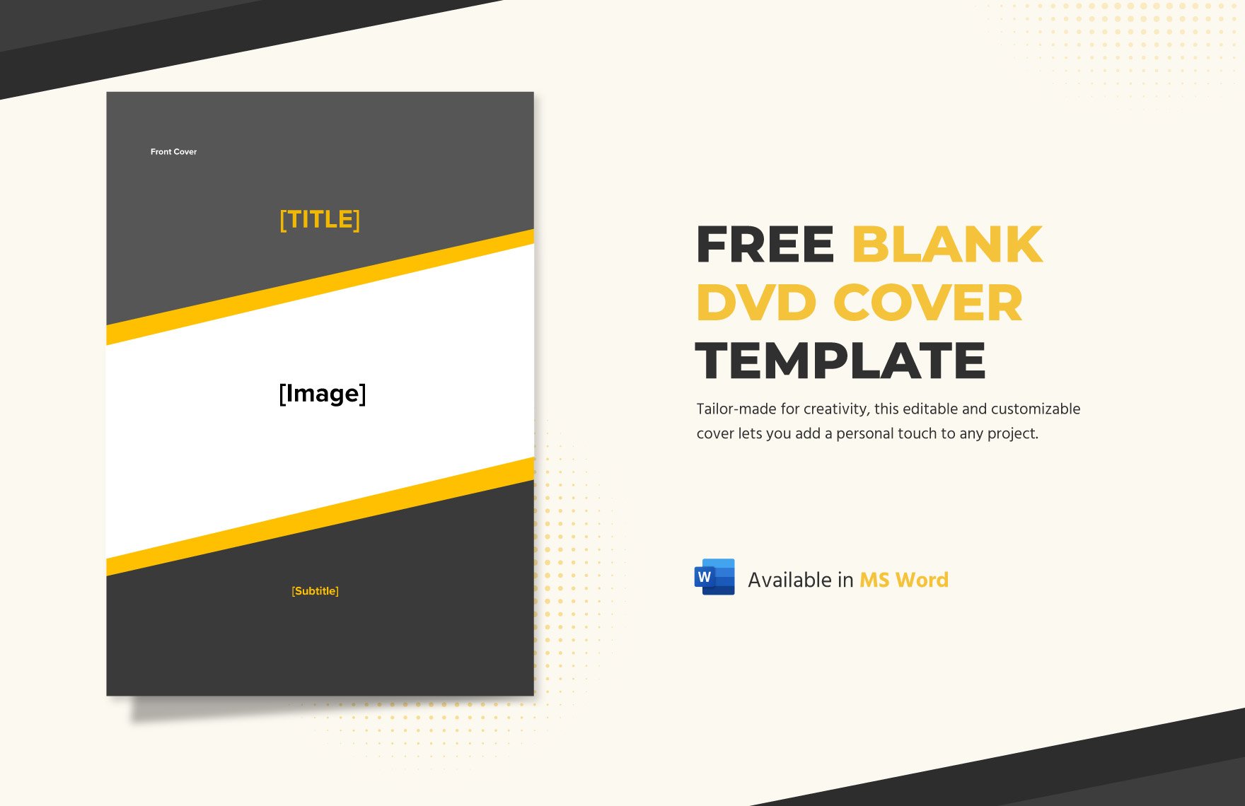 Free Blank DVD Cover Template in Word