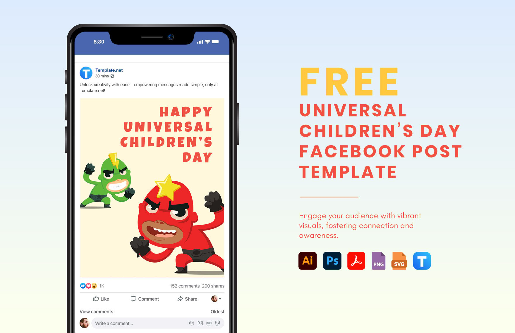 Universal Children’s Day Facebook Post Template