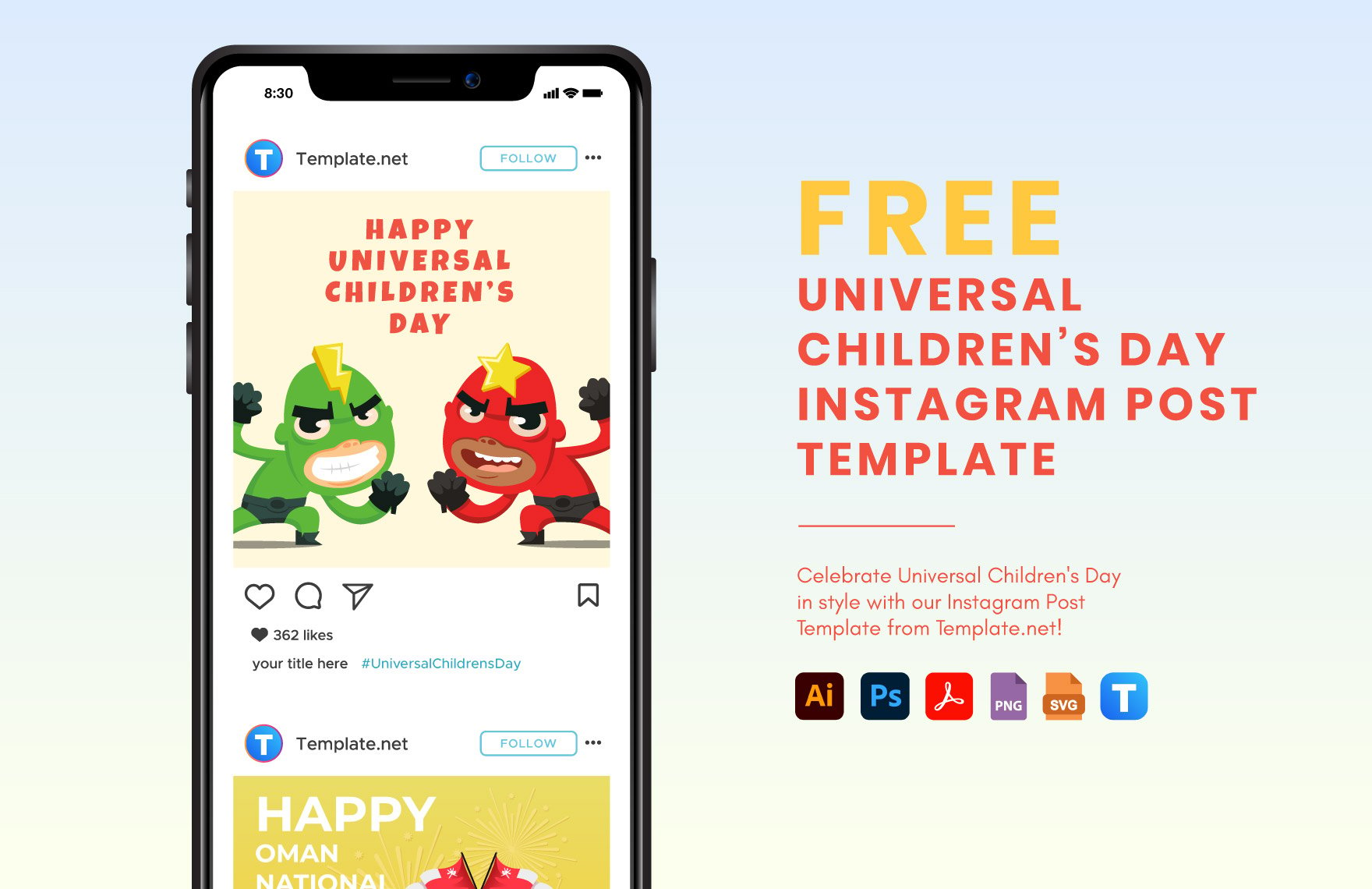 Free Universal Children’s Day LinkedIn Post Template in PDF, Illustrator, PSD, SVG, PNG