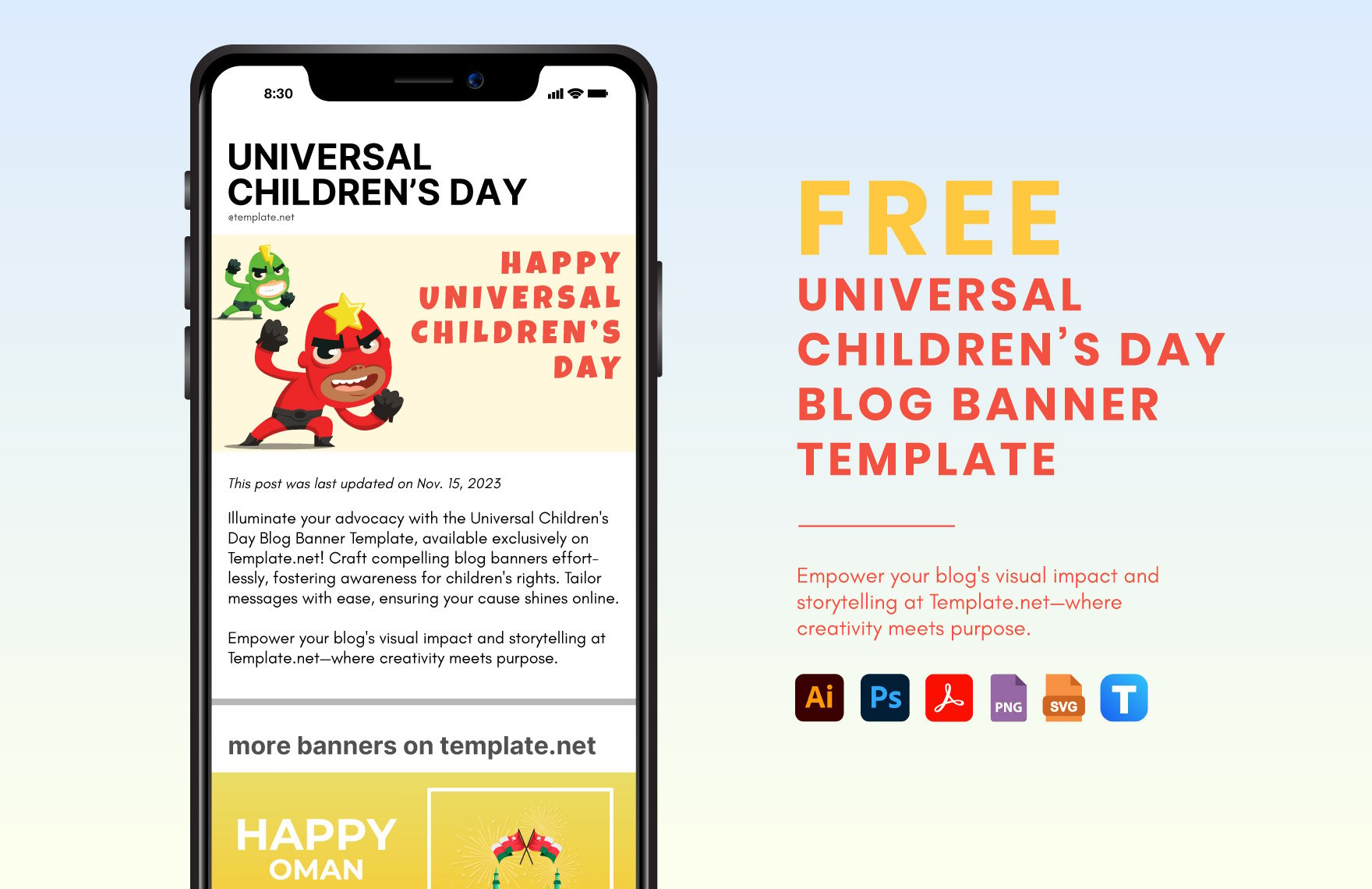 Universal Children’s Day Blog Banner Template