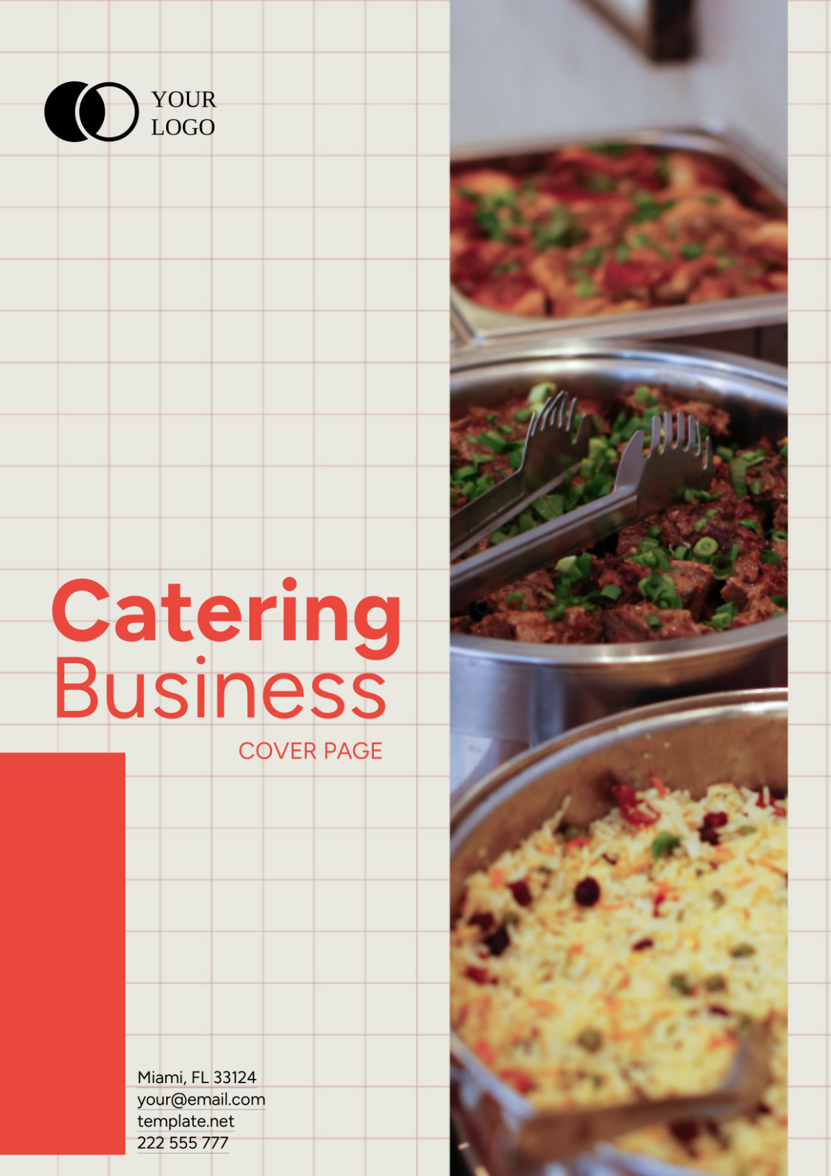 Catering Business Cover Page Template