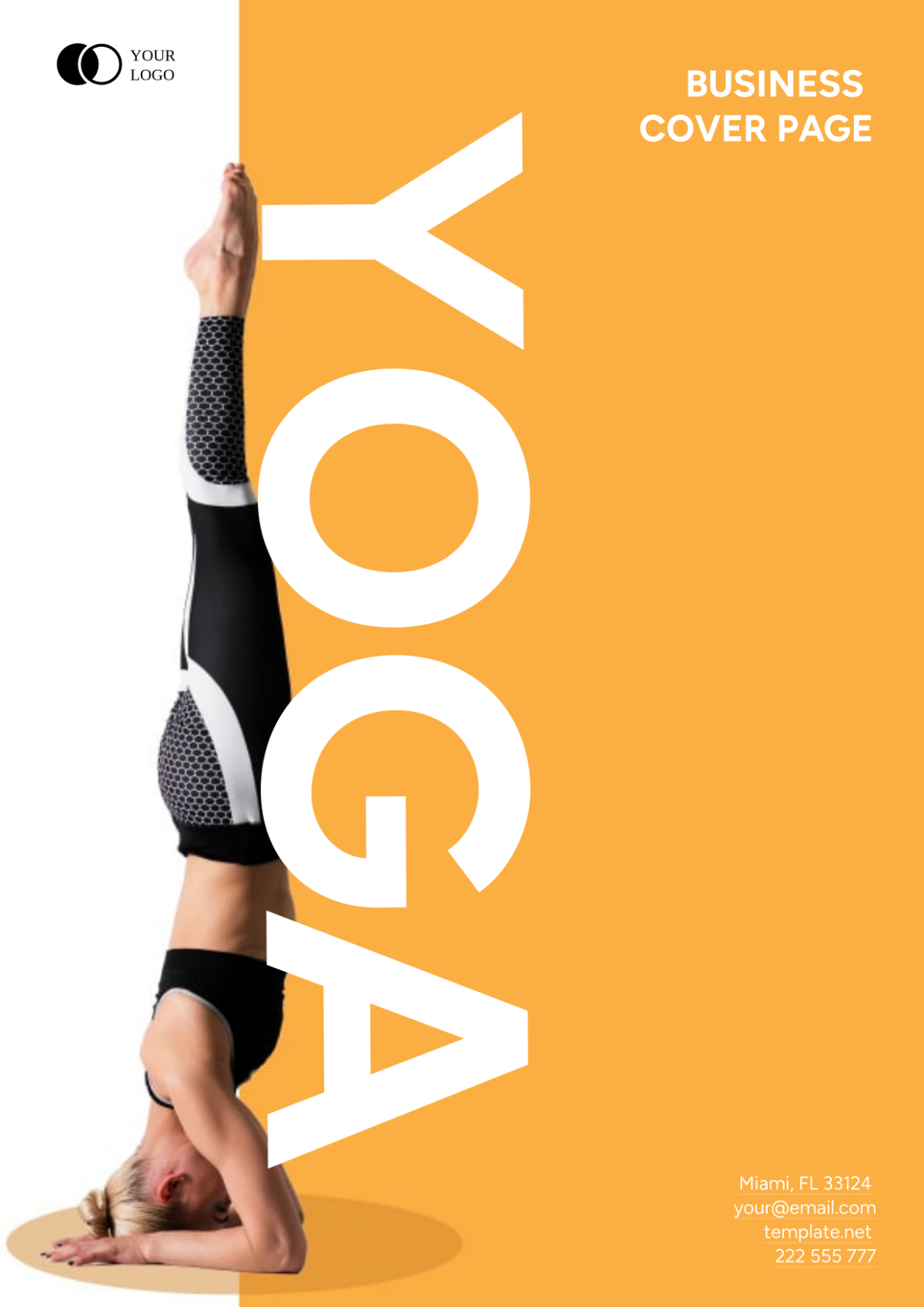 Yoga Studio Business Cover Page Template