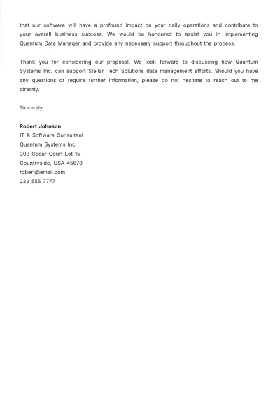 Free Job Proposal Letter To Employer Template to Edit Online