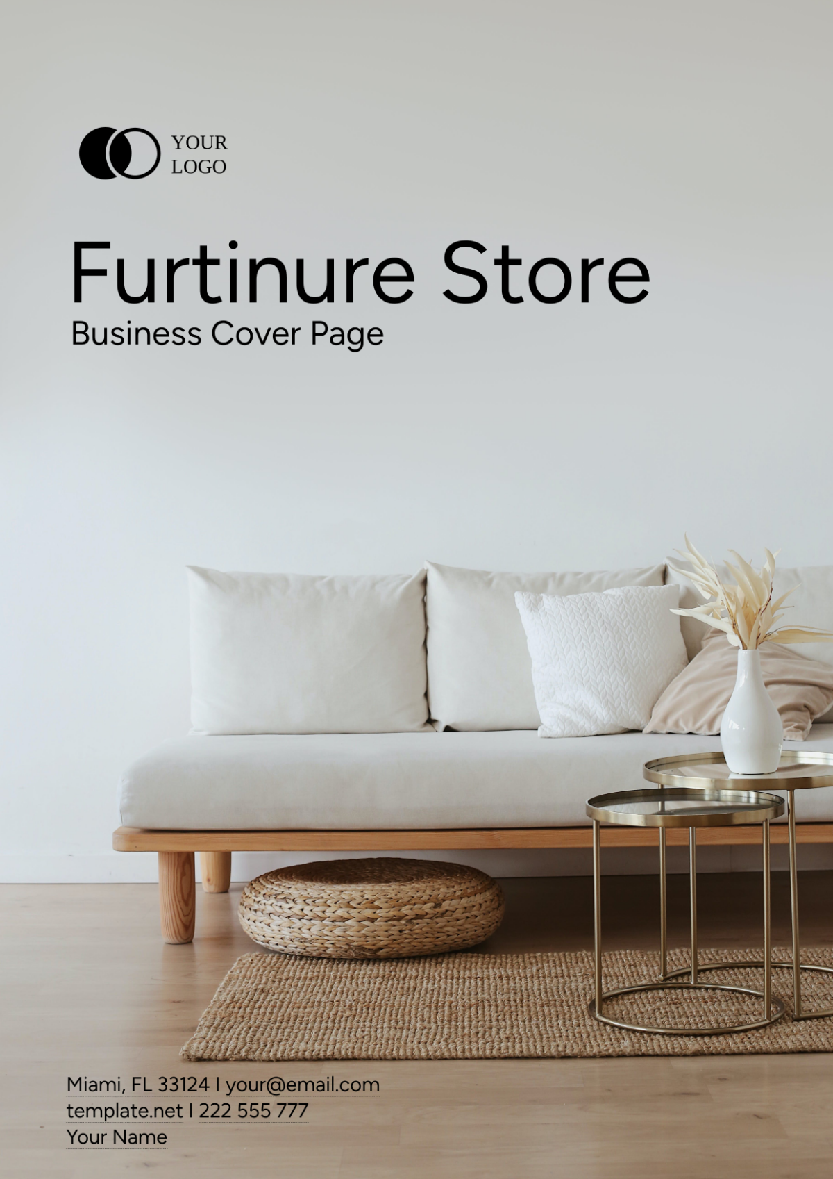 Furniture Store Business Cover Page Template