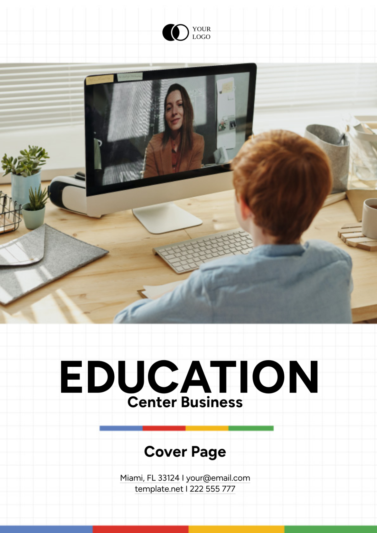 Educational Center Business Cover Page Template