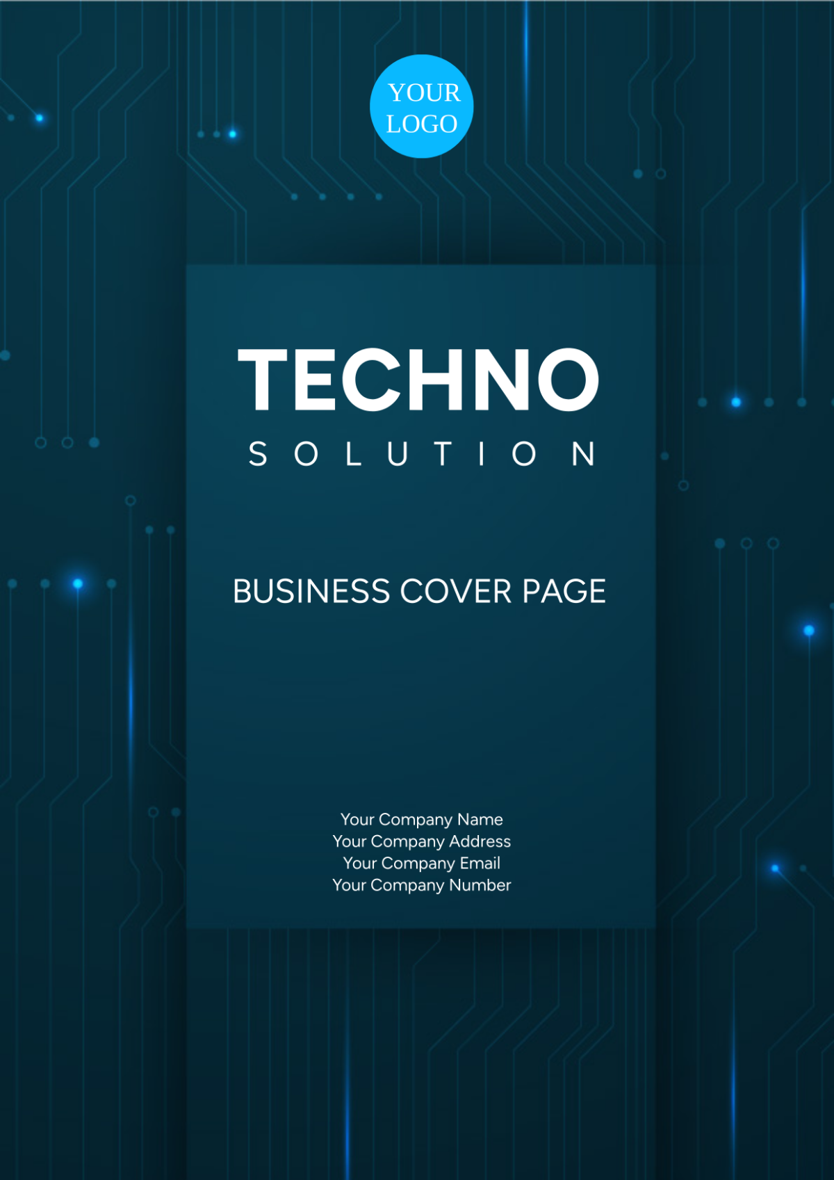 Tech Solutions Business Cover Page