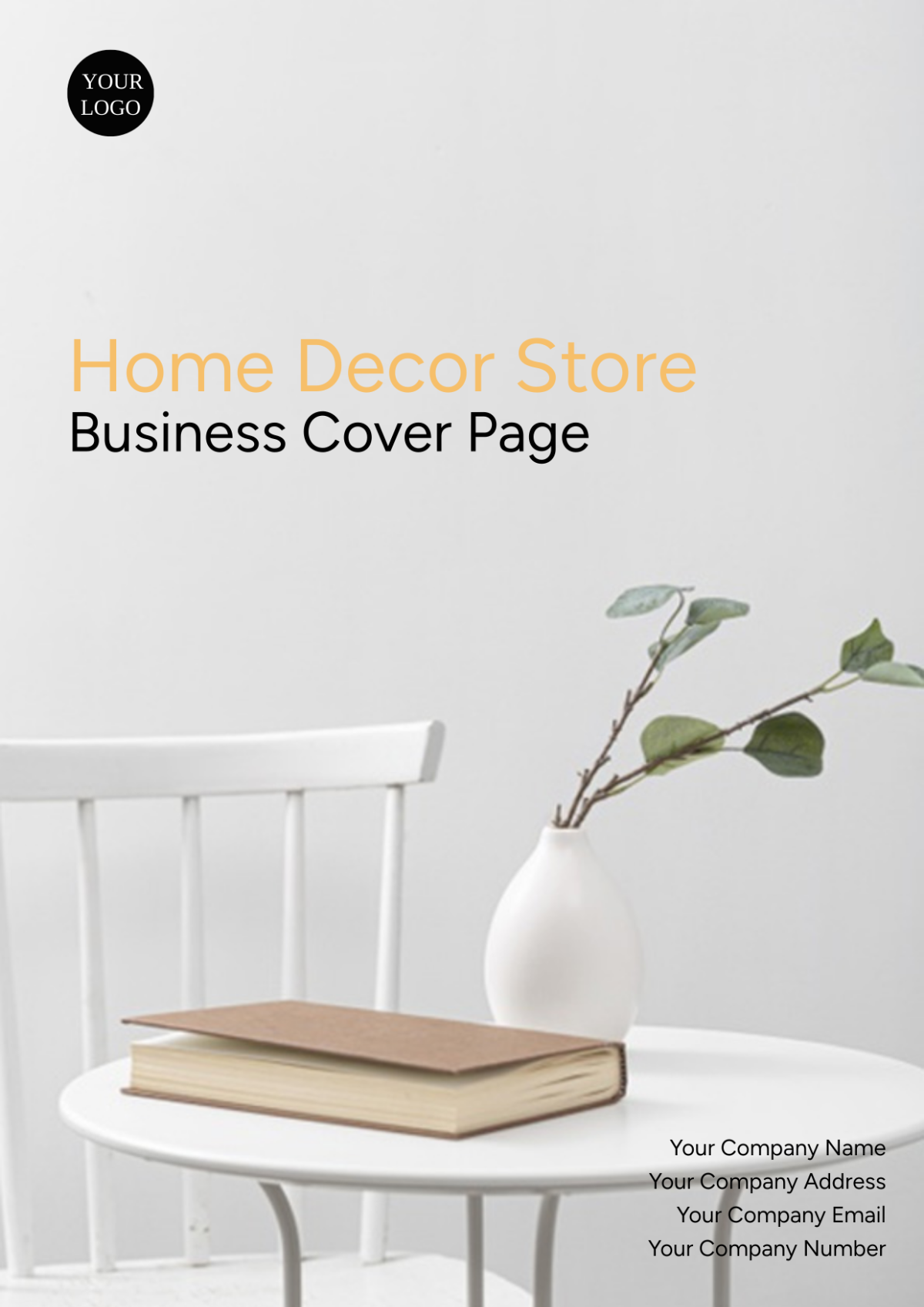 Home Decor Store Business Cover Page