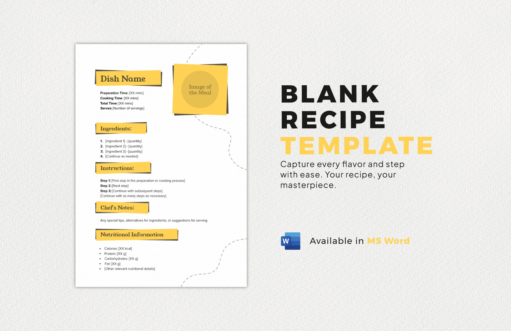 Recipe Template In Word FREE Download Template