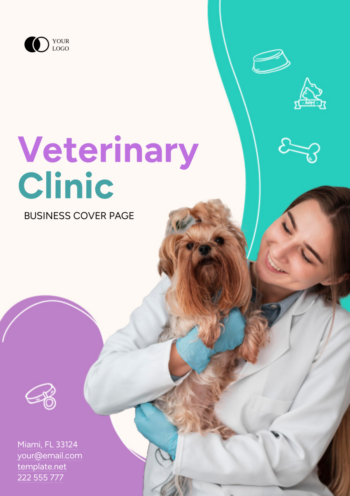 Veterinary Clinic Business Cover Page Template
