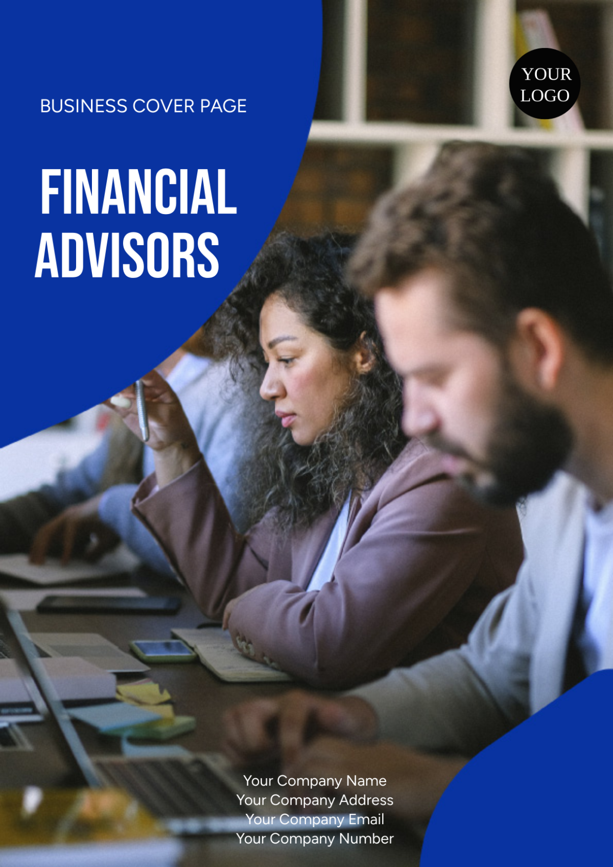 Financial Advisors Business Cover Page