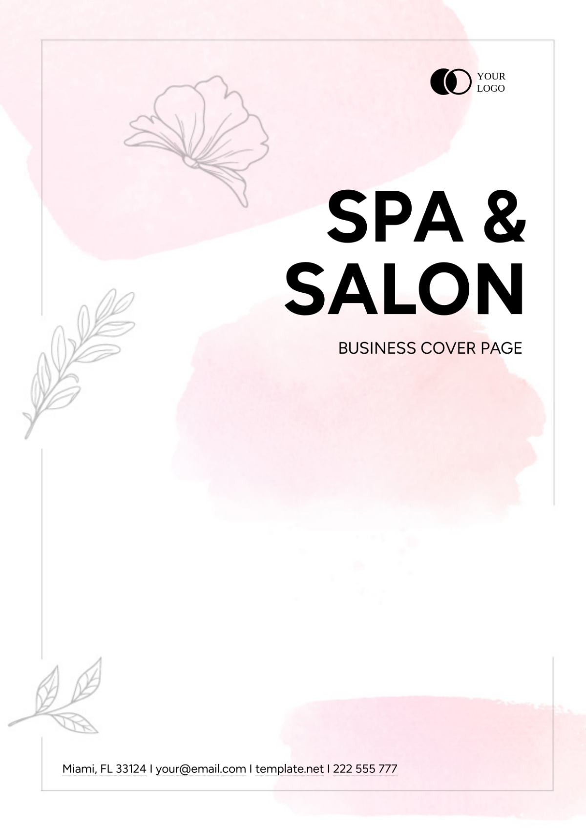 Salon & Spa Business Cover Page
