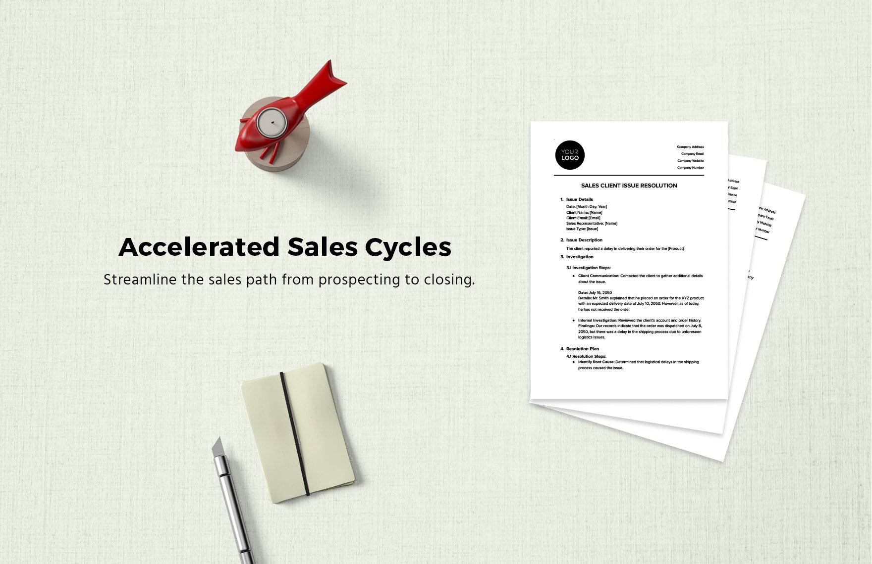 Sales Client Issue Resolution Template