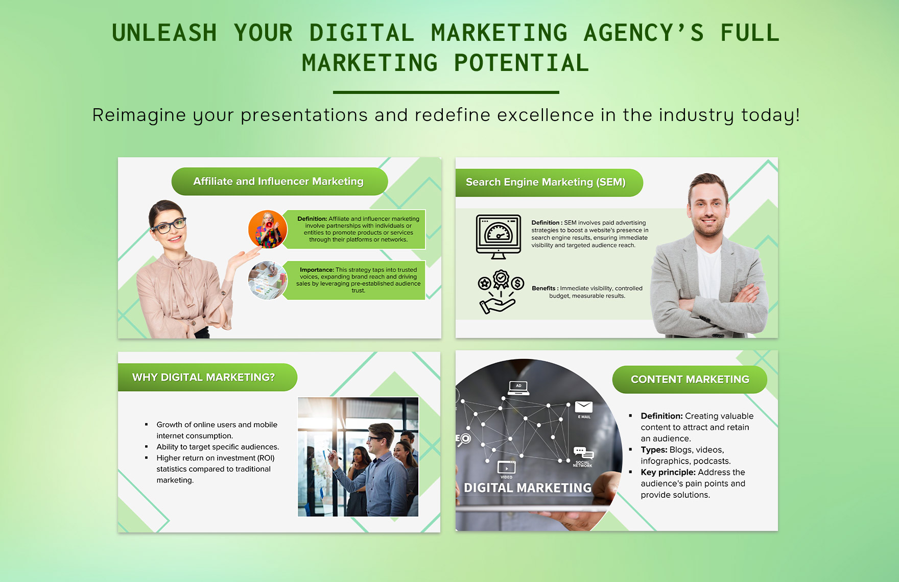 Digital Marketing Agency Marketing Training Presentation Template