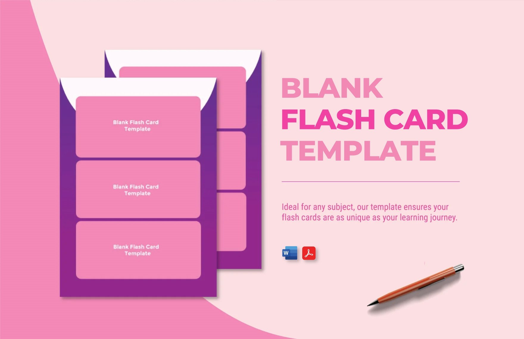 Free Blank Flash Card Template in Word, PDF