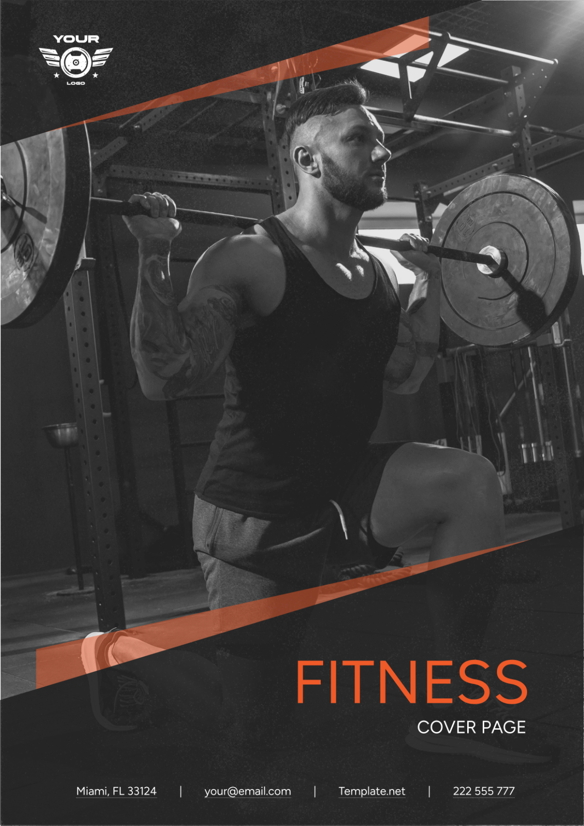 Fitness Center Business Cover Page Template