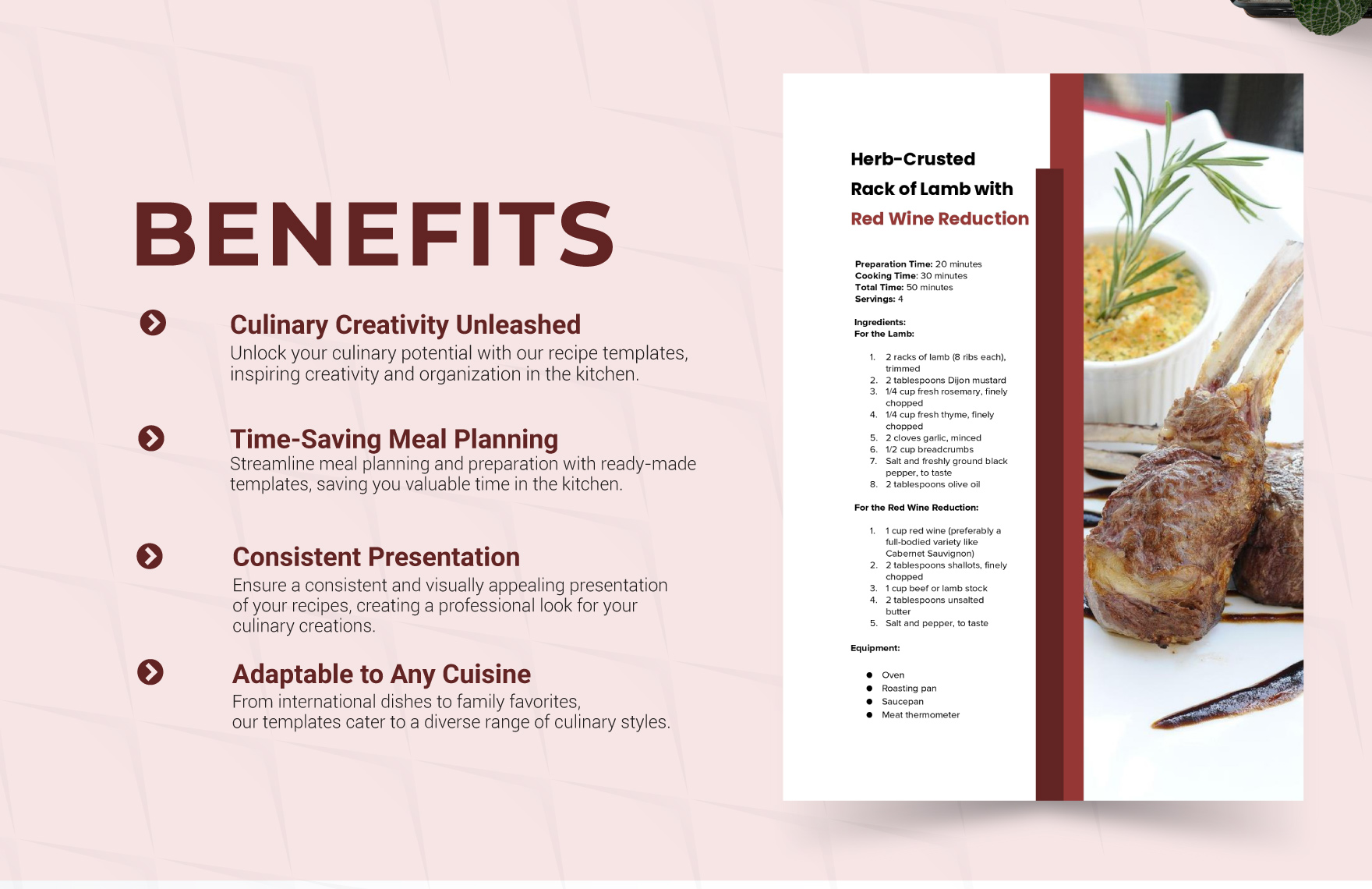 Professional Recipe Template in Word Download Template net