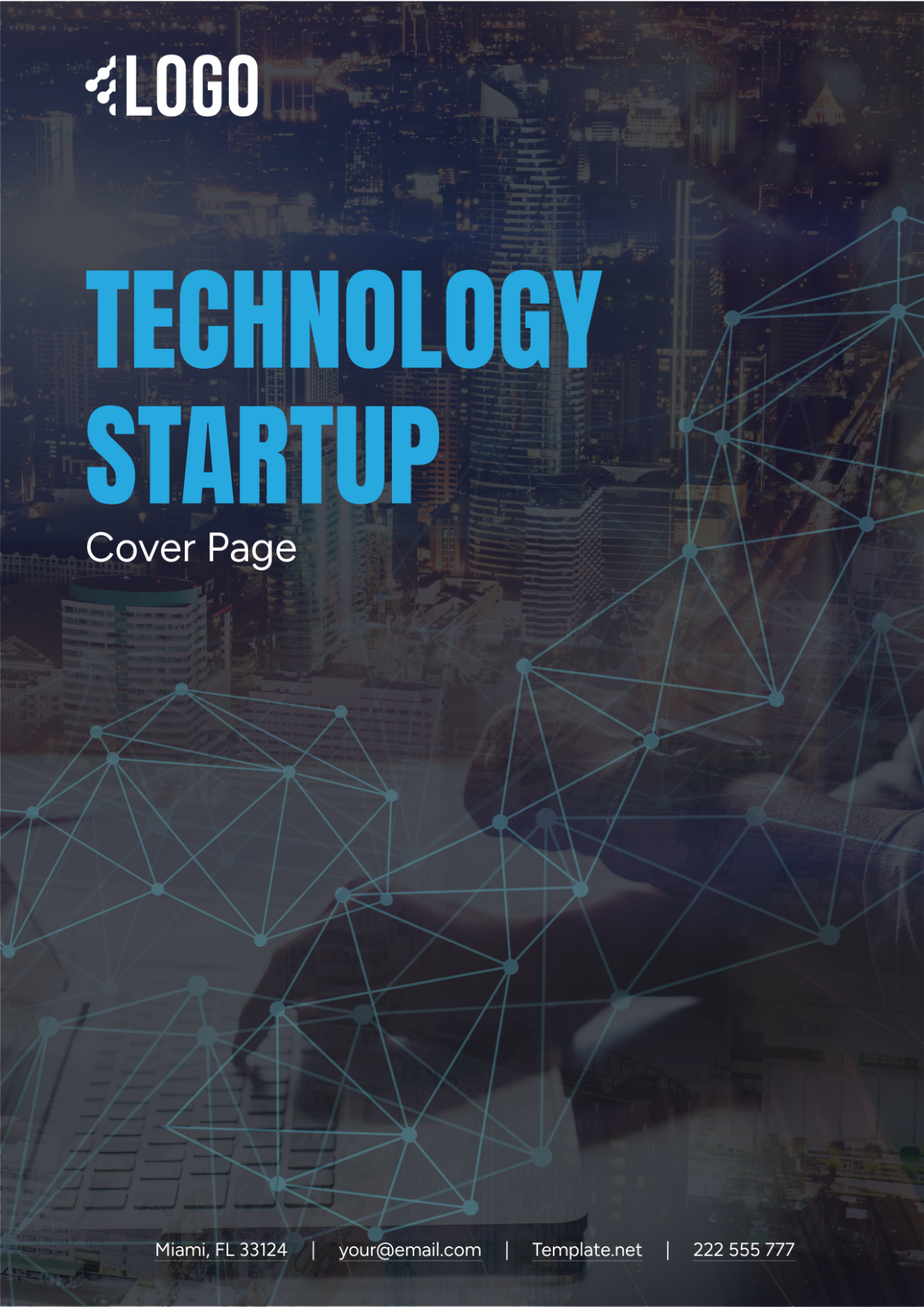 Technology Startup Business Cover Page Template