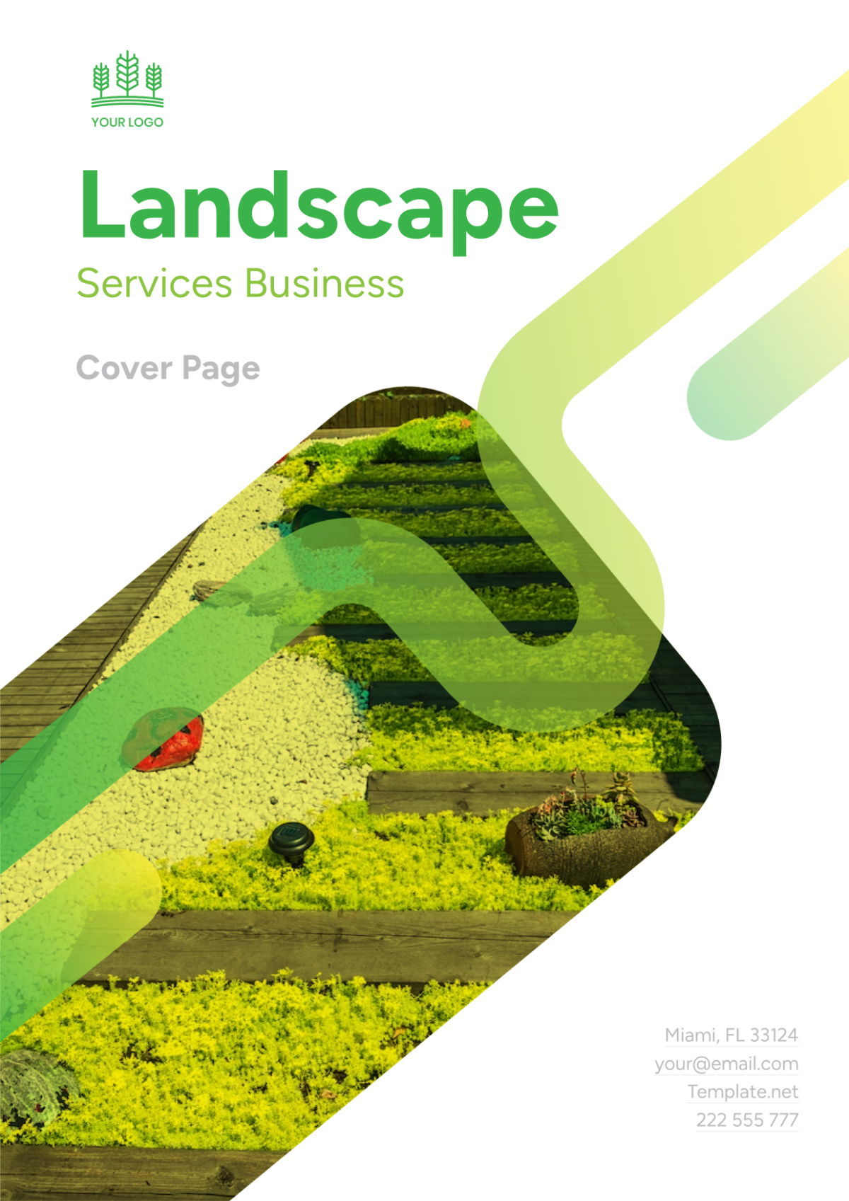 Landscape Services Business Cover Page Template