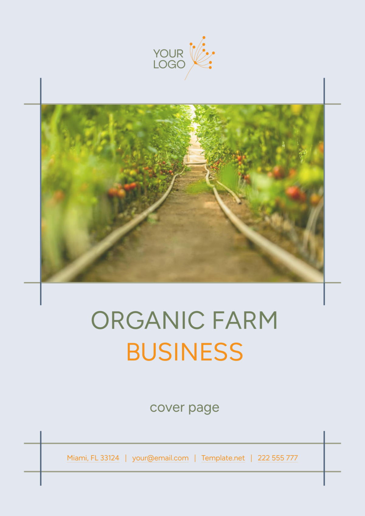 Organic Farm Business Cover Page