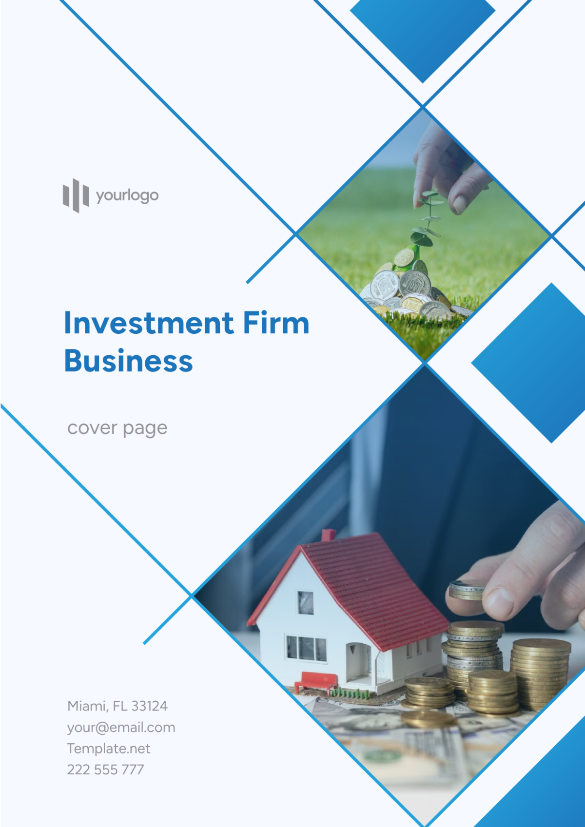 Investment Firm Business Cover Page Template