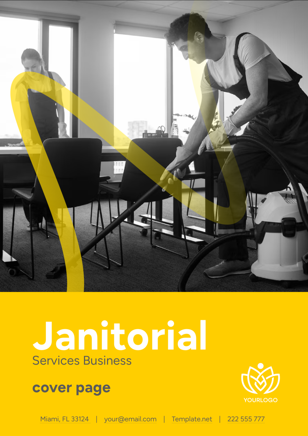 Janitorial Services Business Cover Page Template