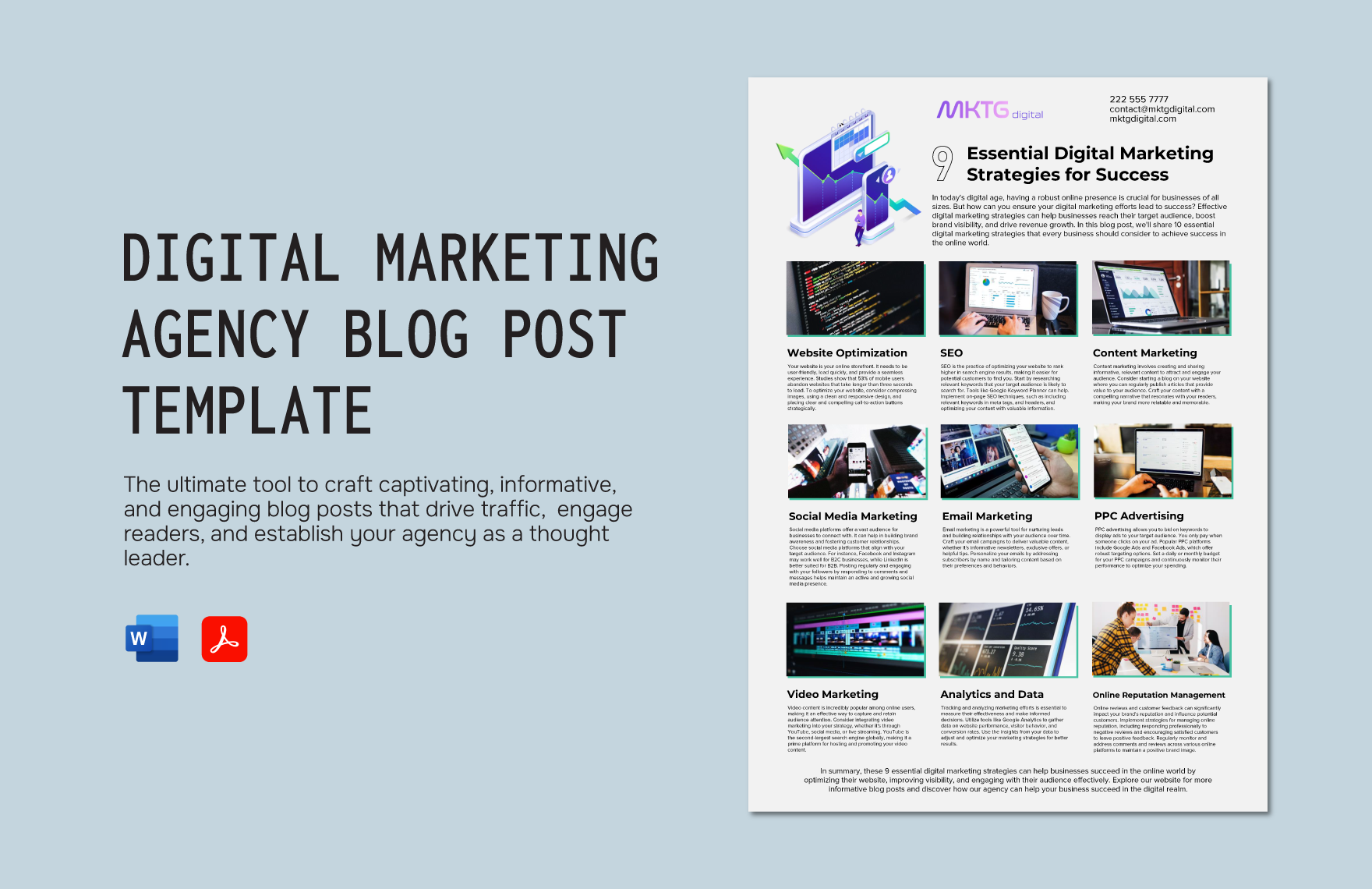 Digital Marketing Agency Blog Post Template