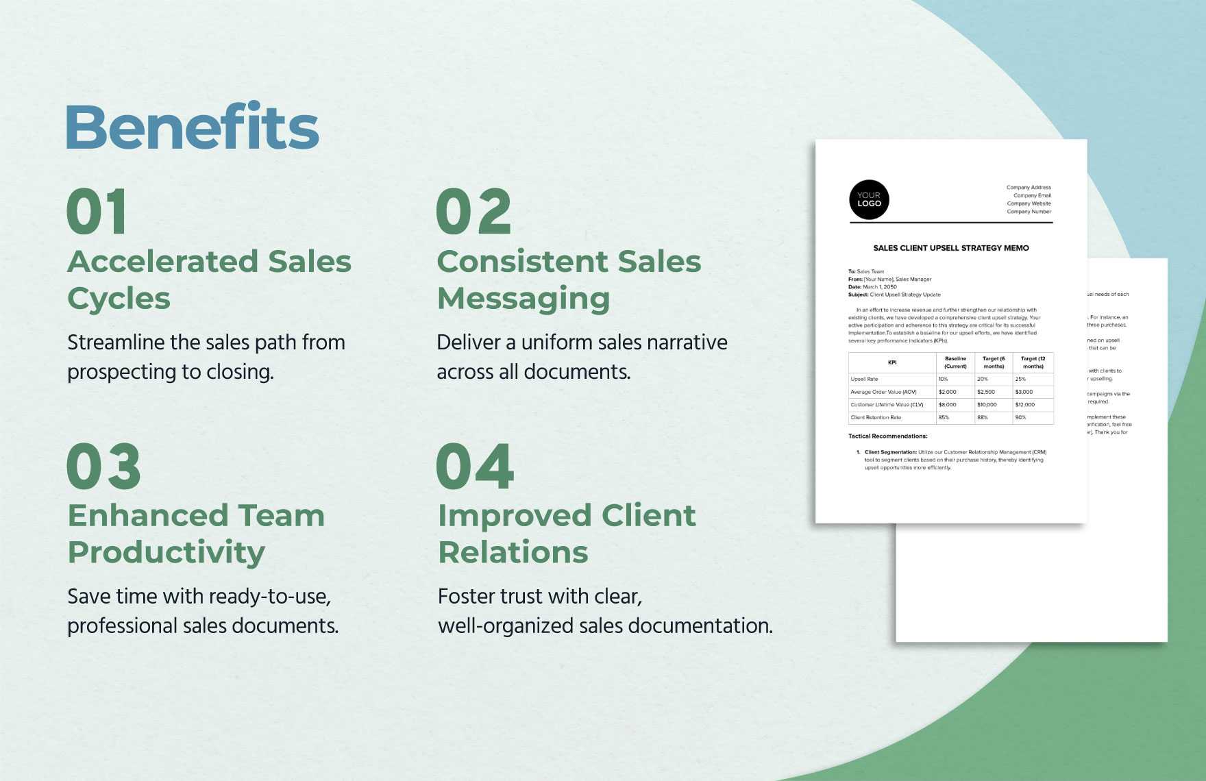 Sales Client Upsell Strategy Memo Template