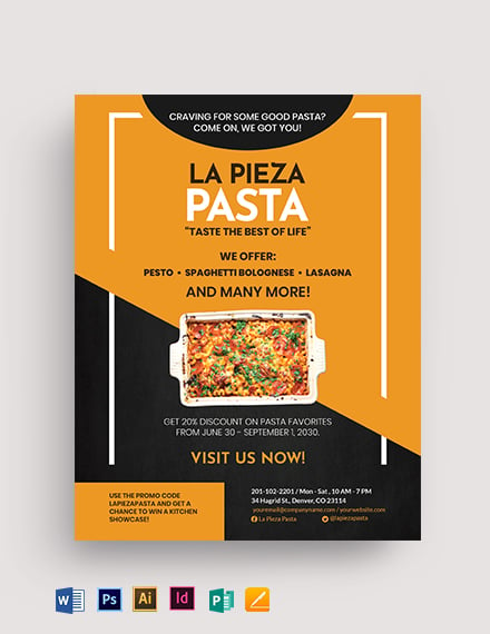 food promotion discount flyer template