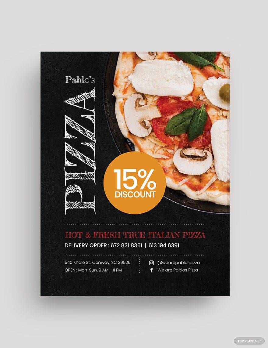 Foodie Flyer Template in Word, Google Docs, Illustrator, PSD, Apple Pages, Publisher, InDesign