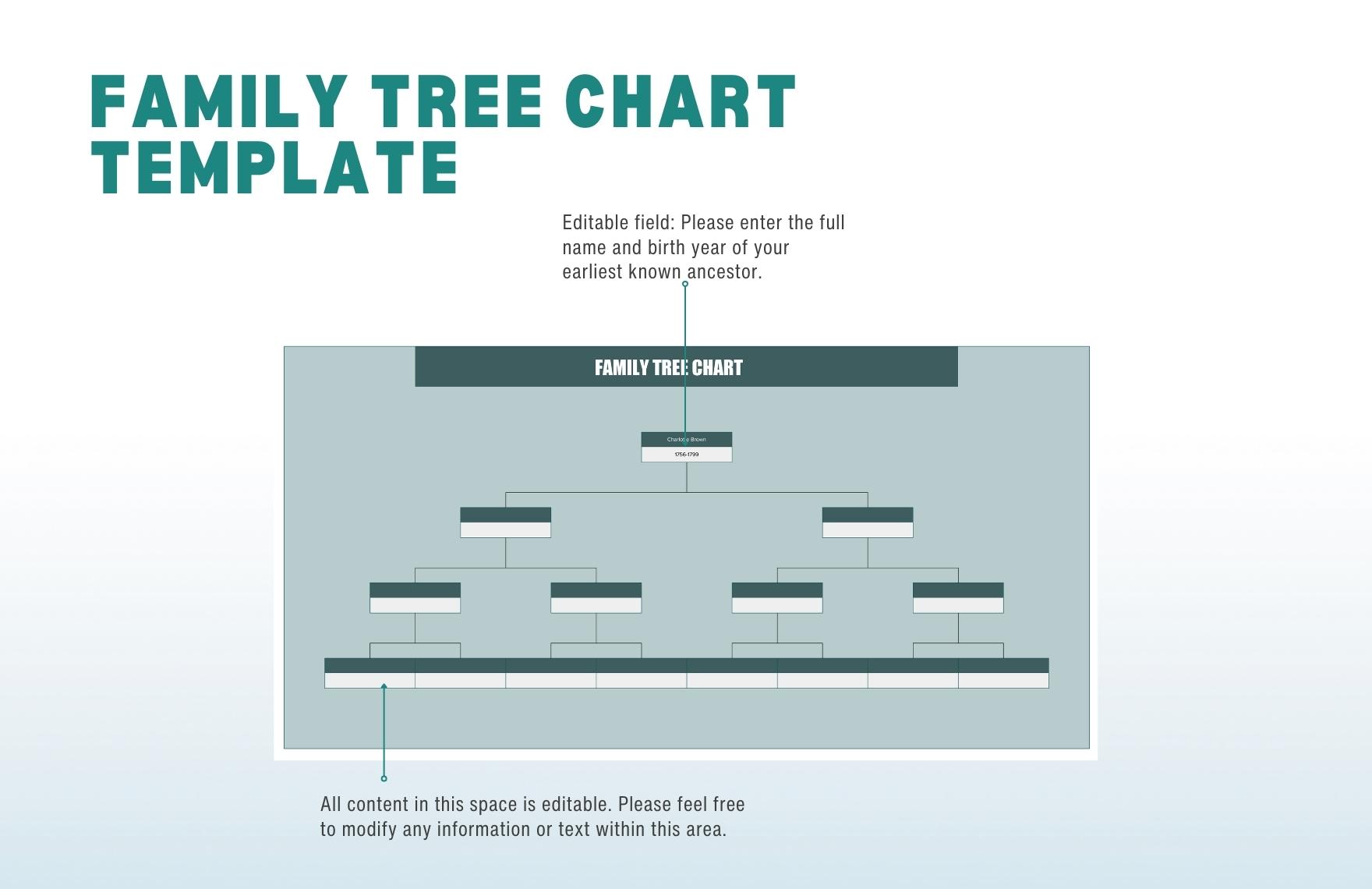 Free Family Tree Chart Template - Download in Excel, Google Sheets ...