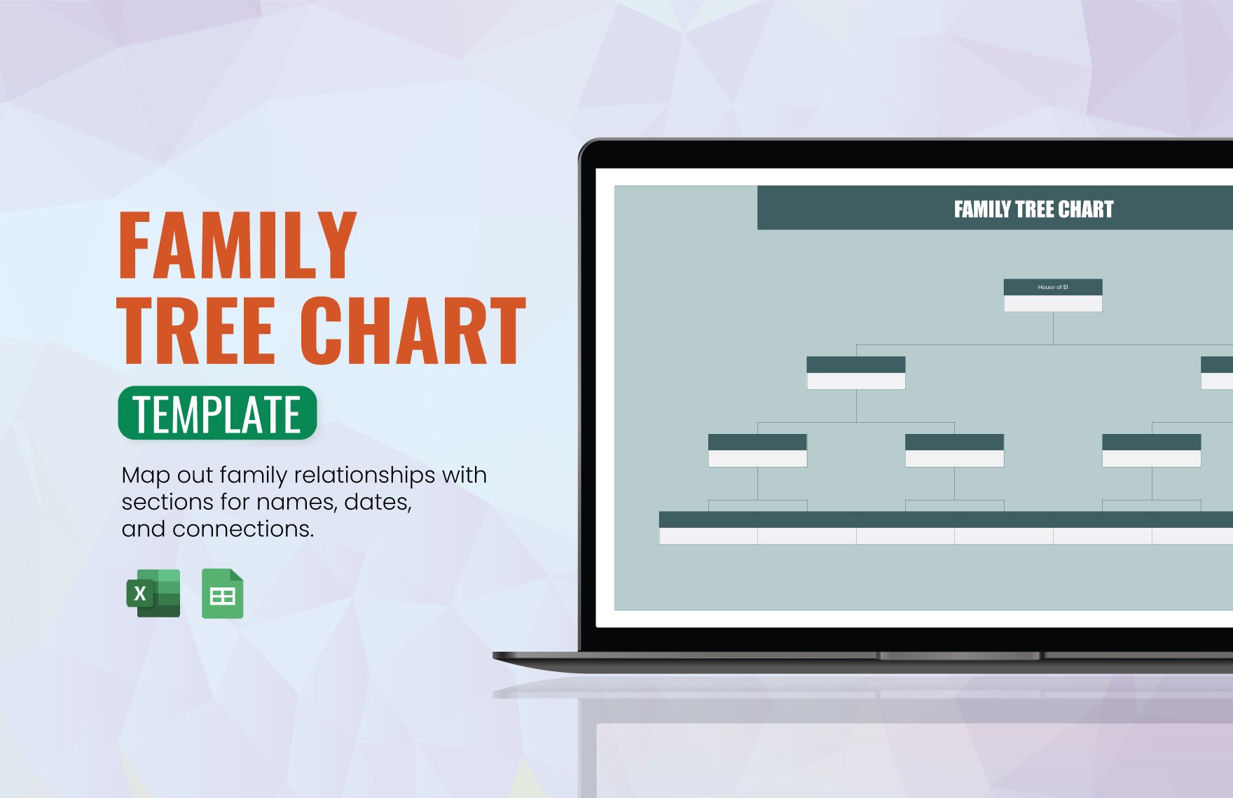 Free Family Tree Chart Template in Excel, Google Sheets