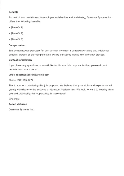 Free Request Letter For Job Proposal Template to Edit Online