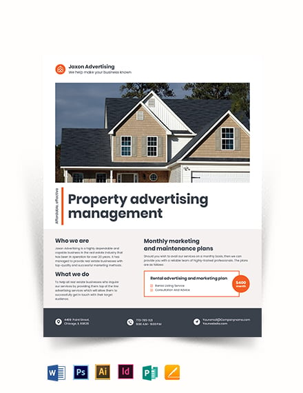 FREE Property Management Flyer Template - Word (DOC) | PSD ...